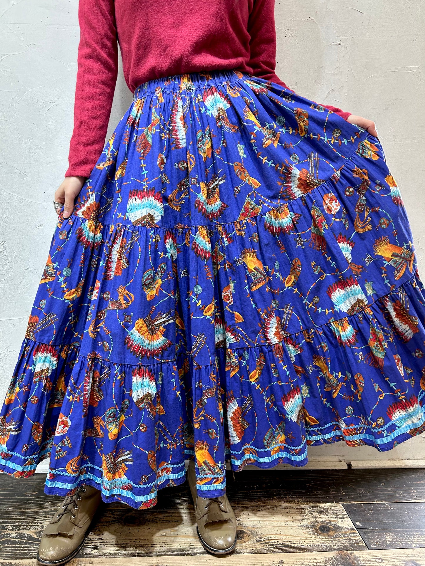 Vintage Hand Made Tiered Skirt [A25953]