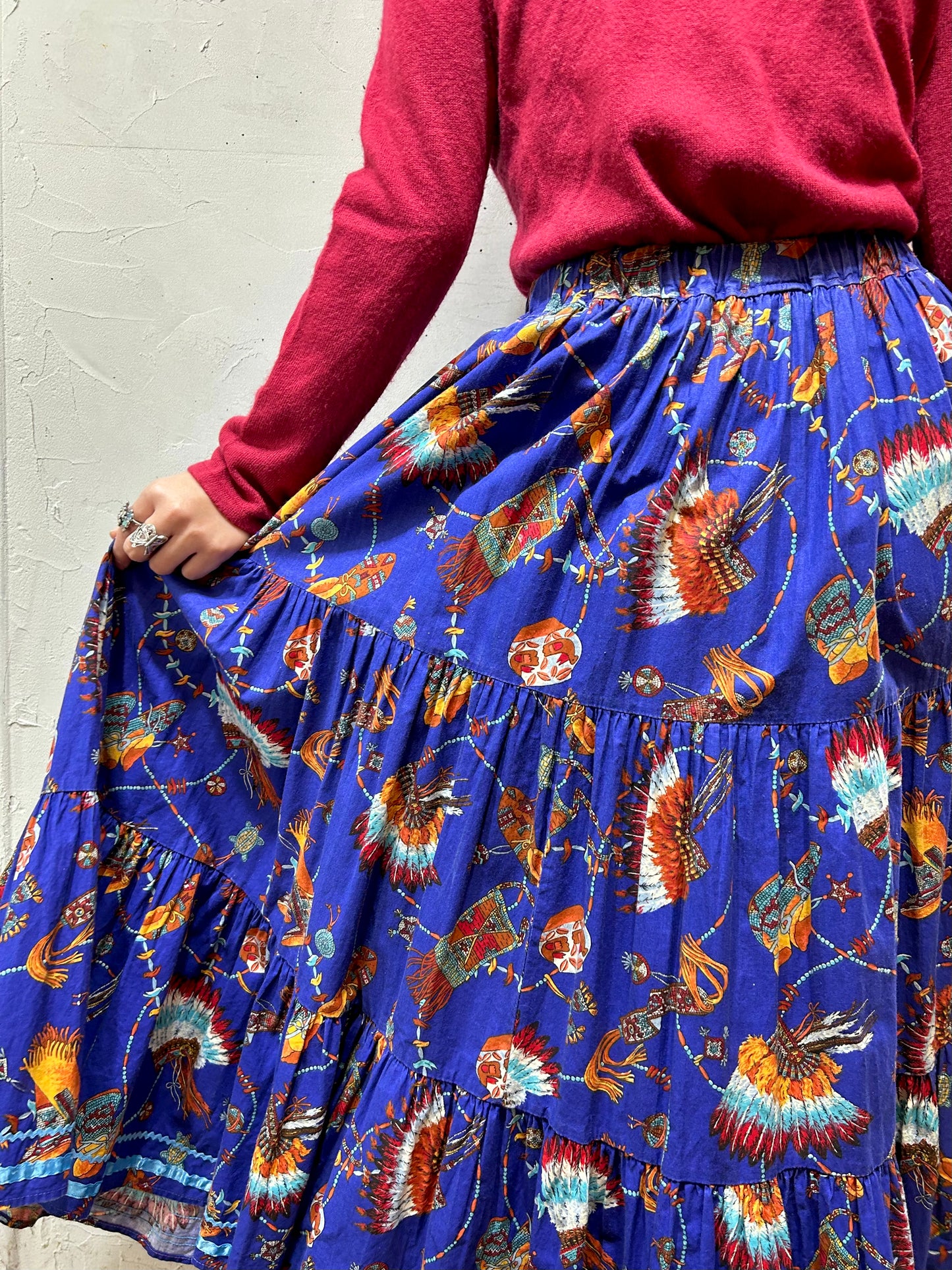 Vintage Hand Made Tiered Skirt [A25953]