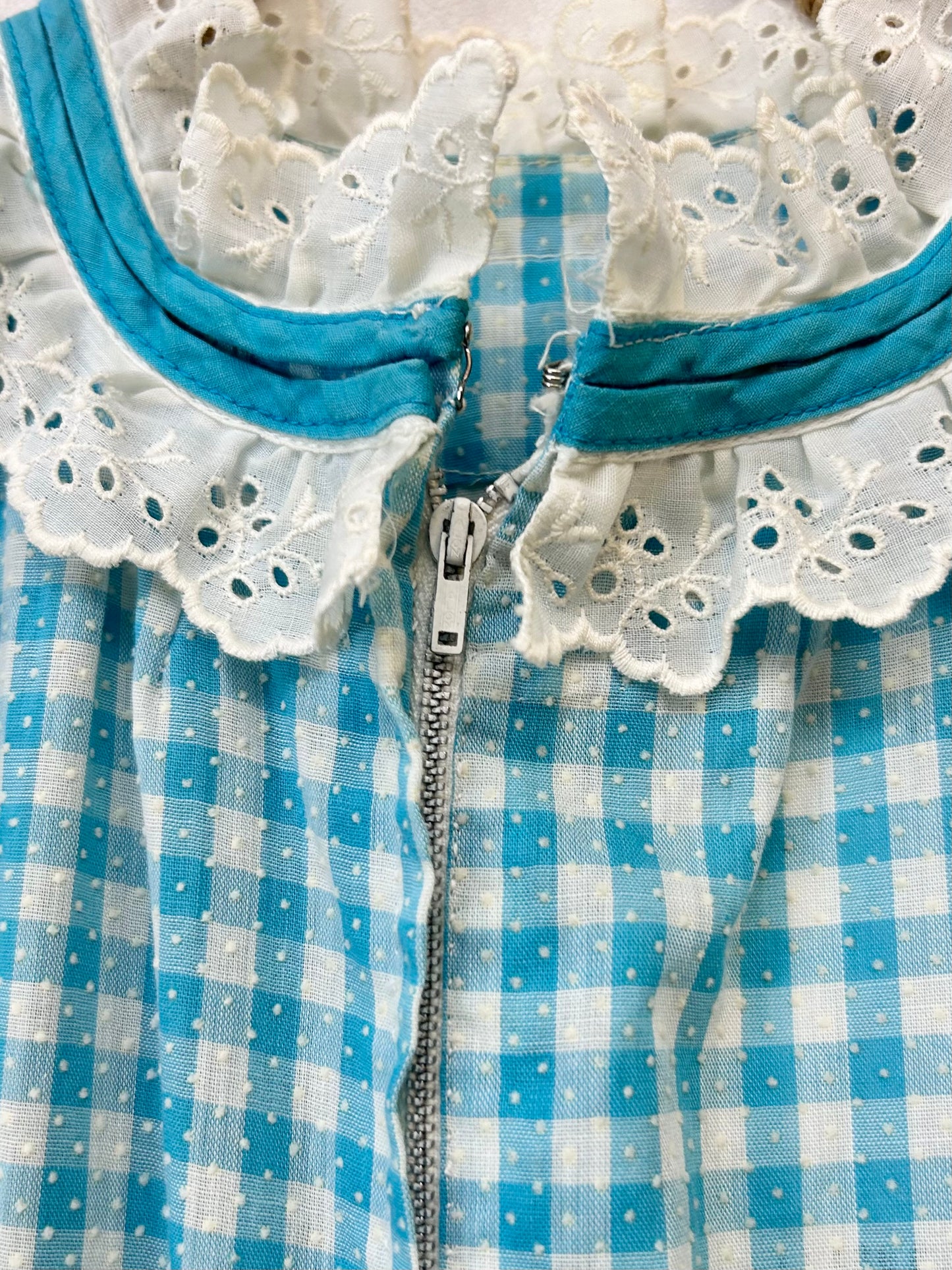 ’70s Gingham Plaid Dress [F27648]