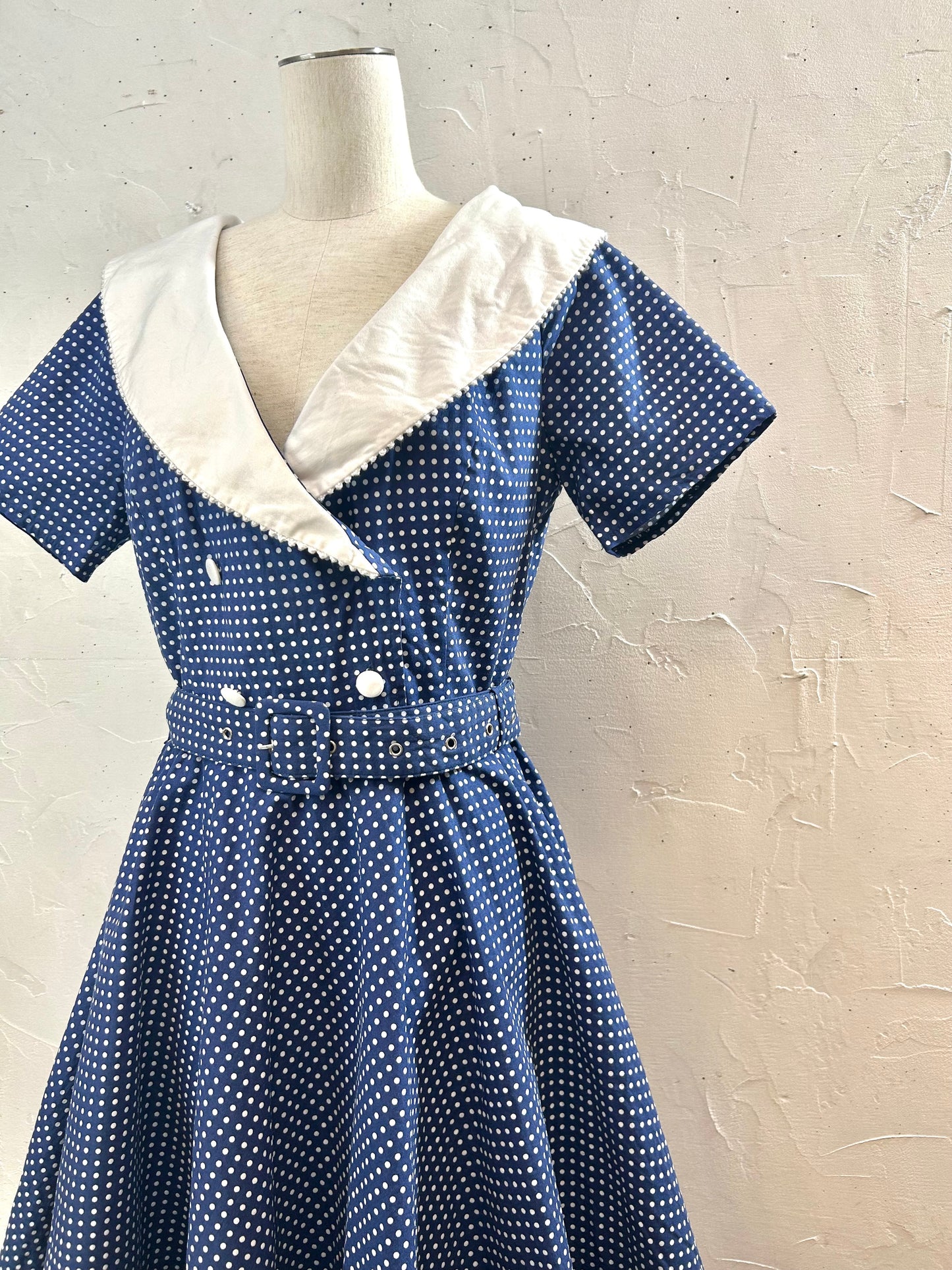 Vintage Big Collar  Dress [B29632]