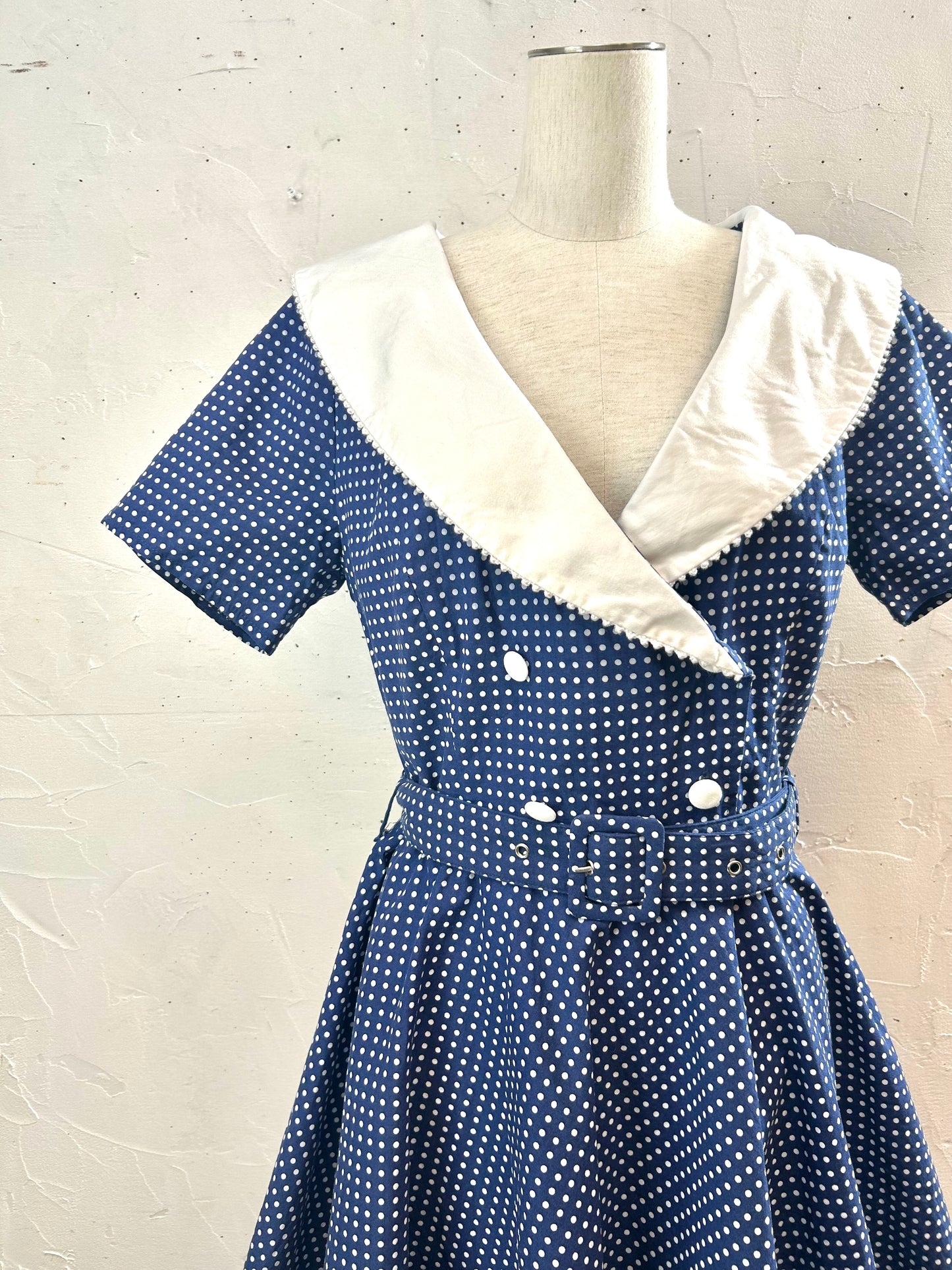 Vintage Big Collar  Dress [B29632]