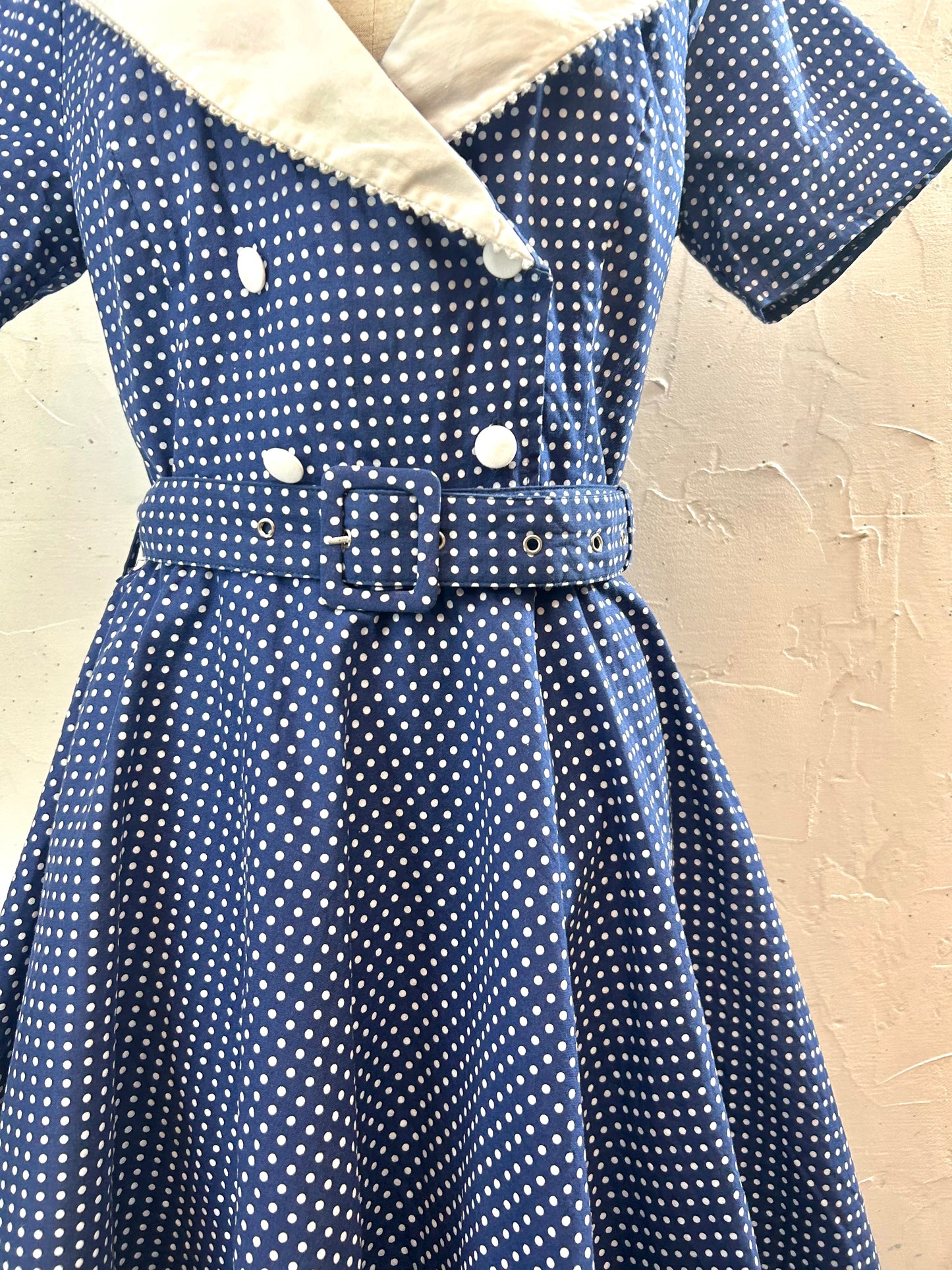 Vintage Big Collar  Dress [B29632]
