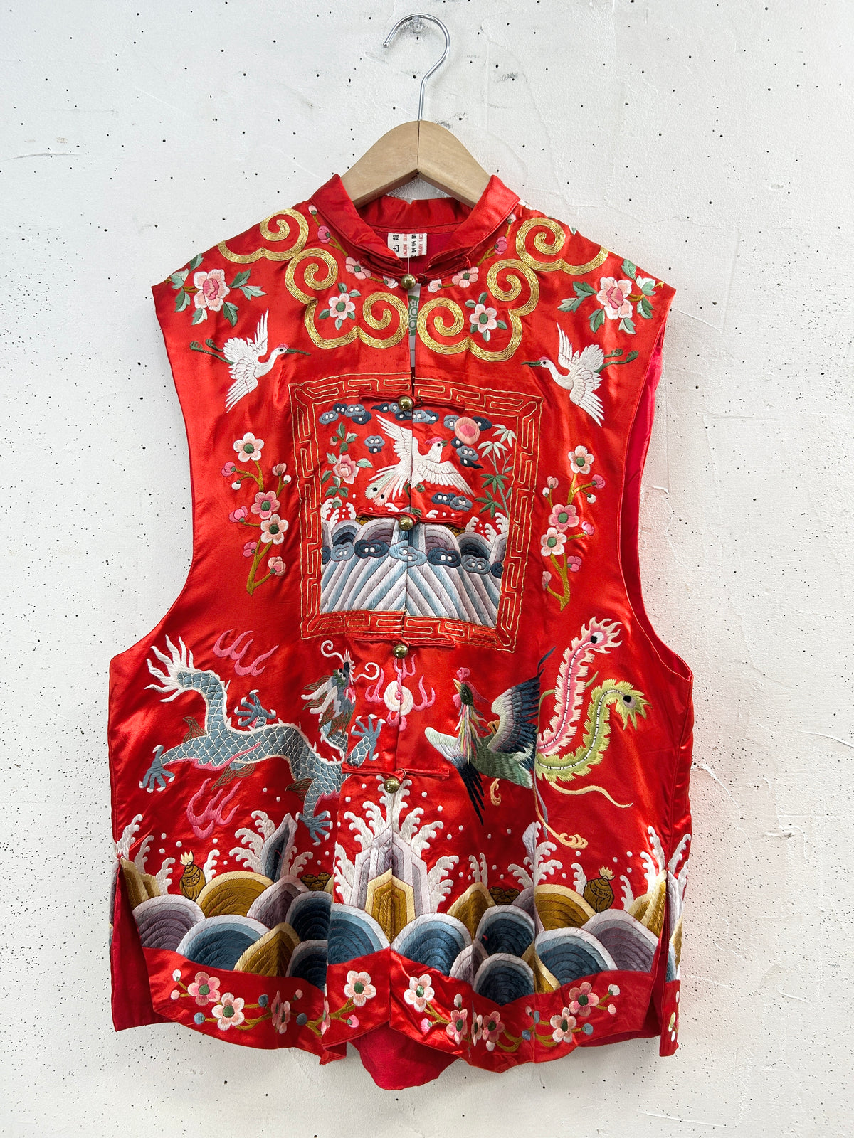 Vintage Silk China Vest [J34381]