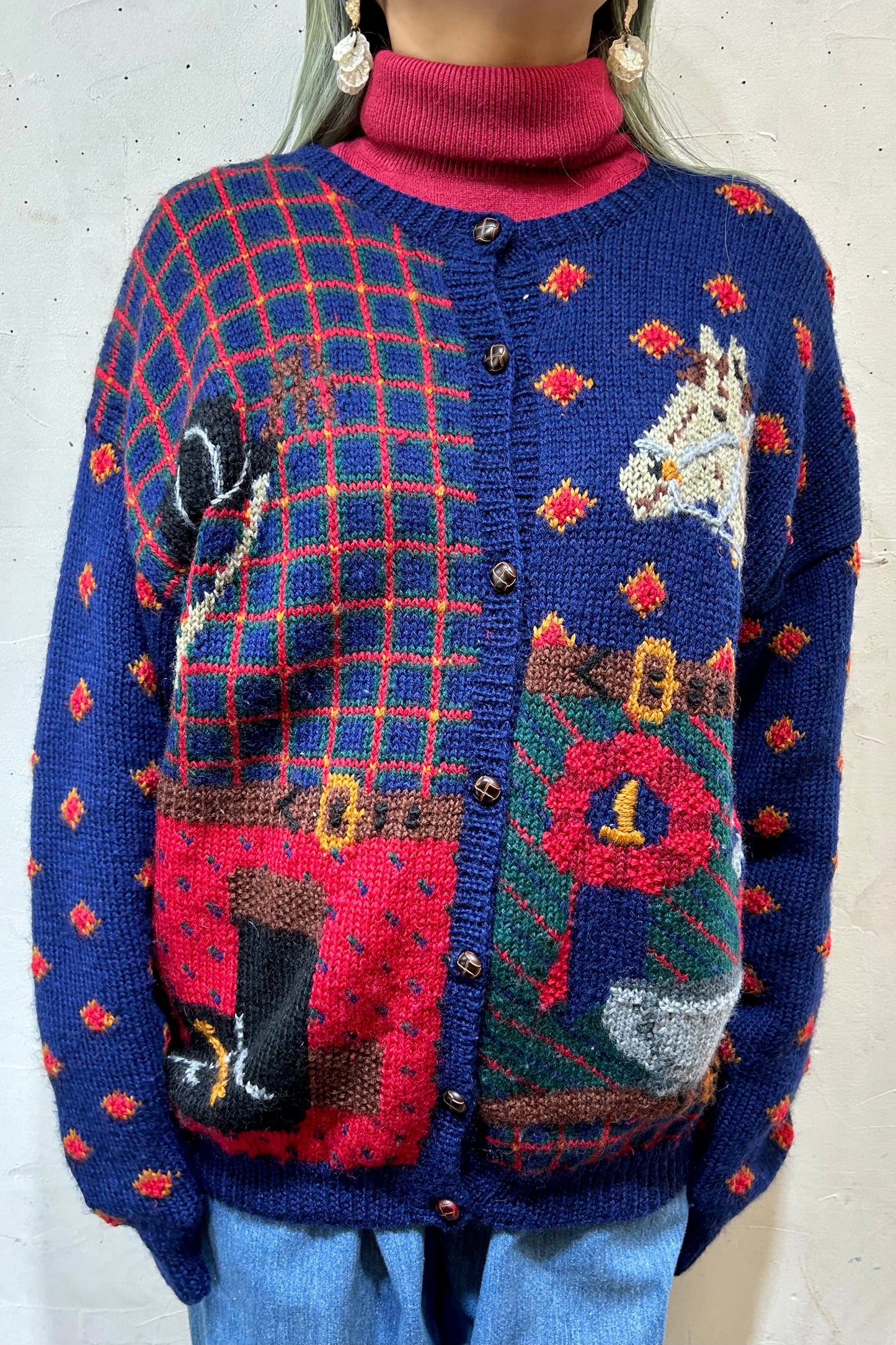 Vintage Hand Knit Cardigan [A25955]
