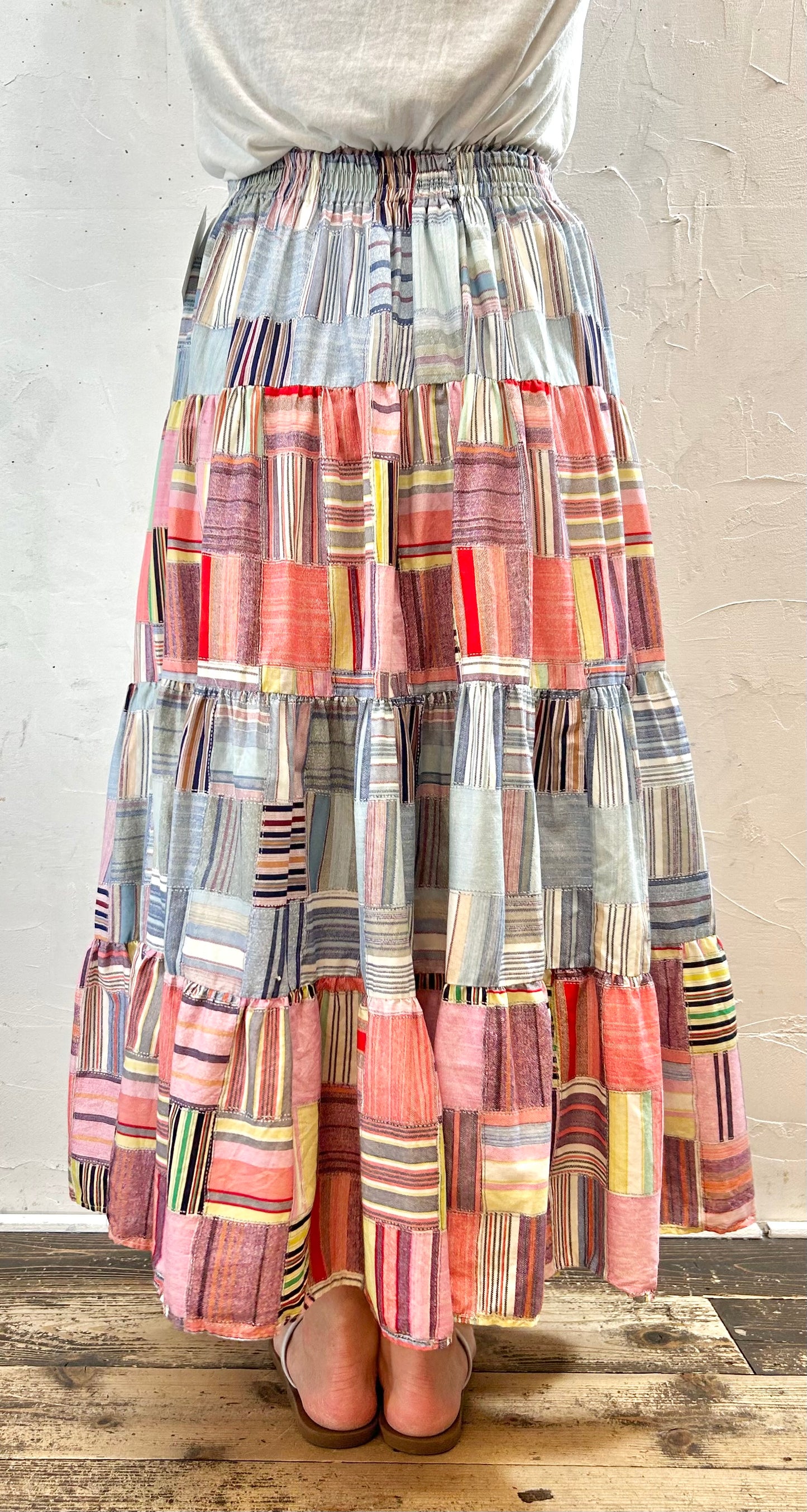 Vintage Patchwork Skirt 〜Panhandle Slim〜 [E27656]