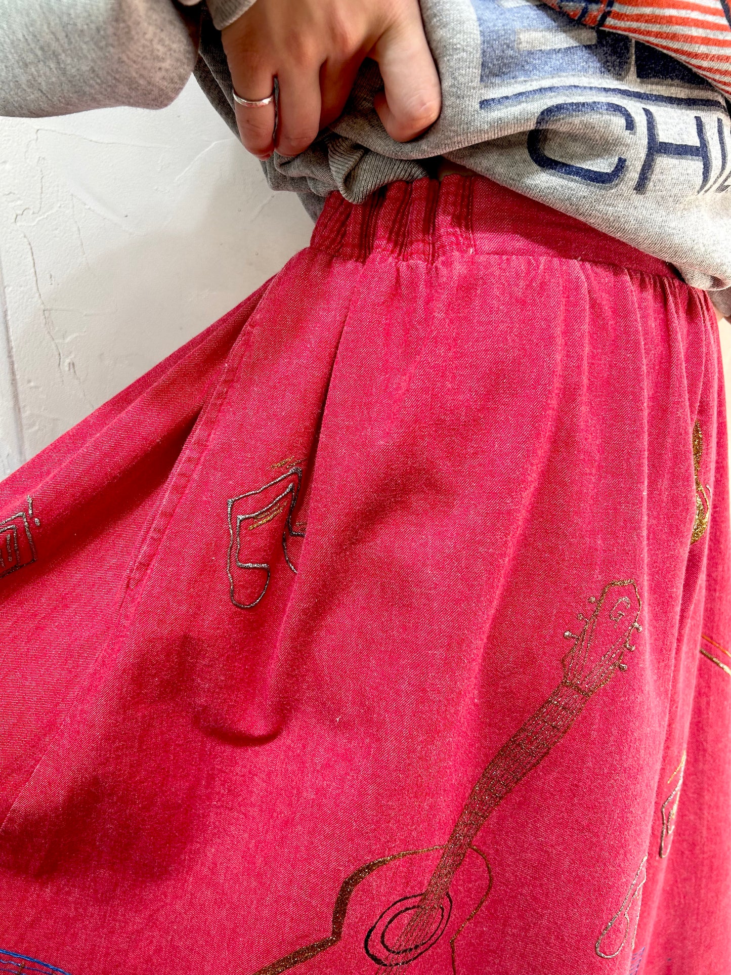 Vintage handpainted skirt 〜Vicki wayne’s〜 [I25064]