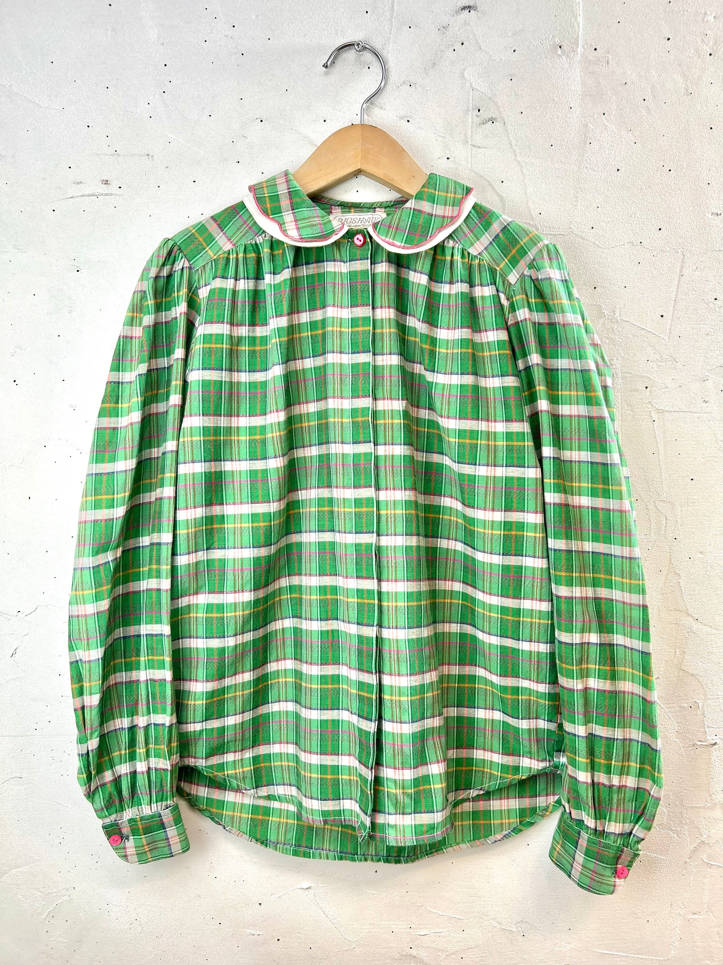 Vintage  Plaid Shirt MADE IN ITALY  [D30058]