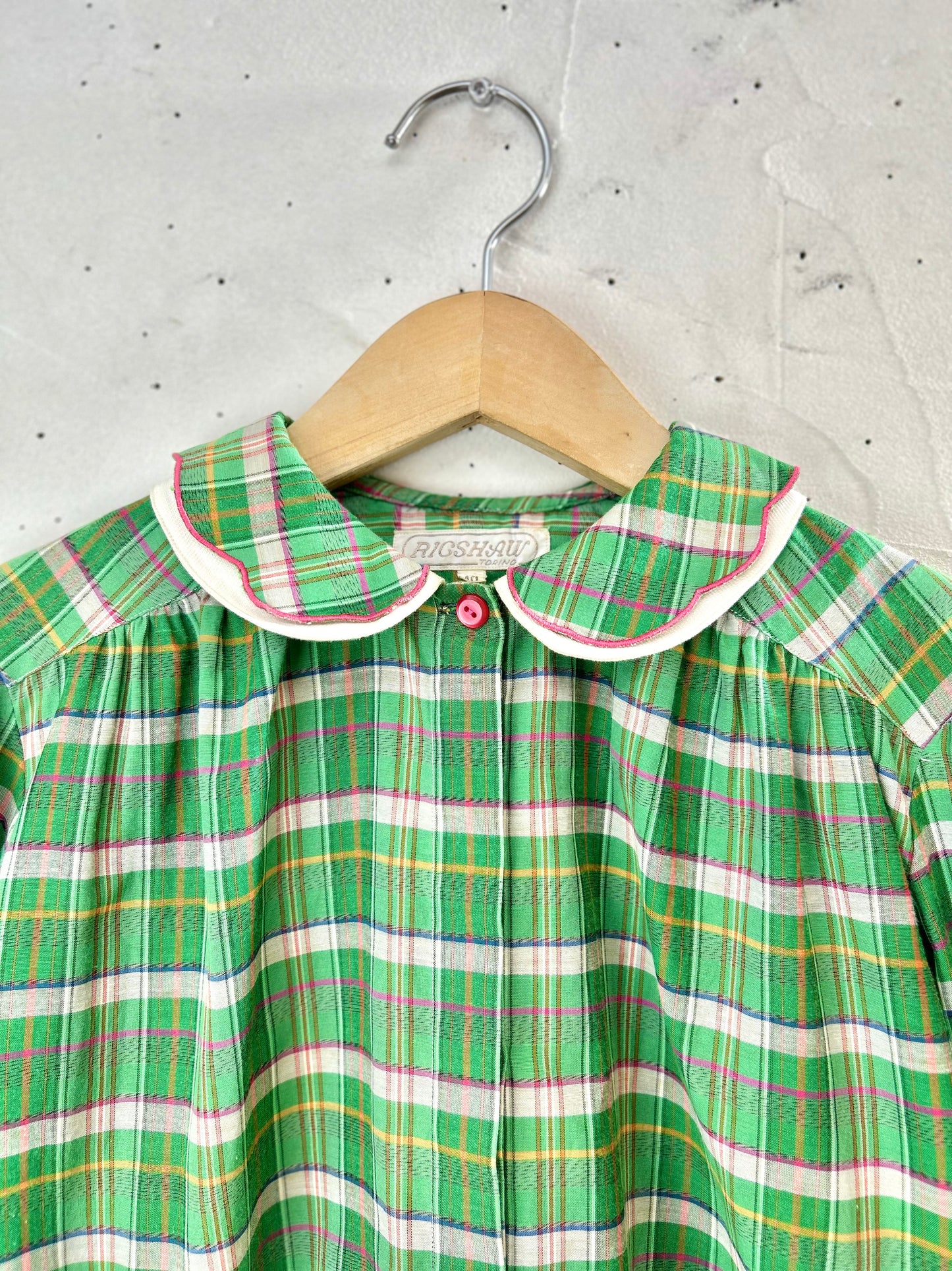 Vintage  Plaid Shirt MADE IN ITALY  [D30058]