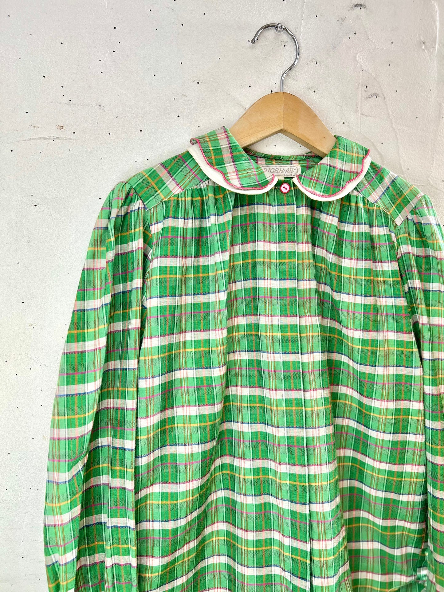 Vintage  Plaid Shirt MADE IN ITALY  [D30058]