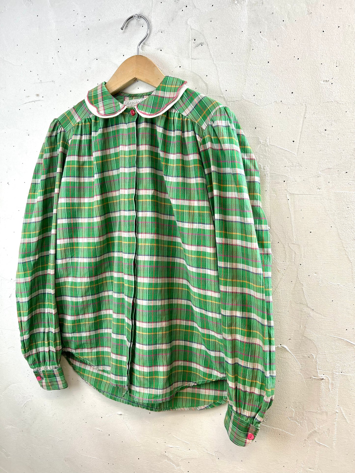 Vintage  Plaid Shirt MADE IN ITALY  [D30058]