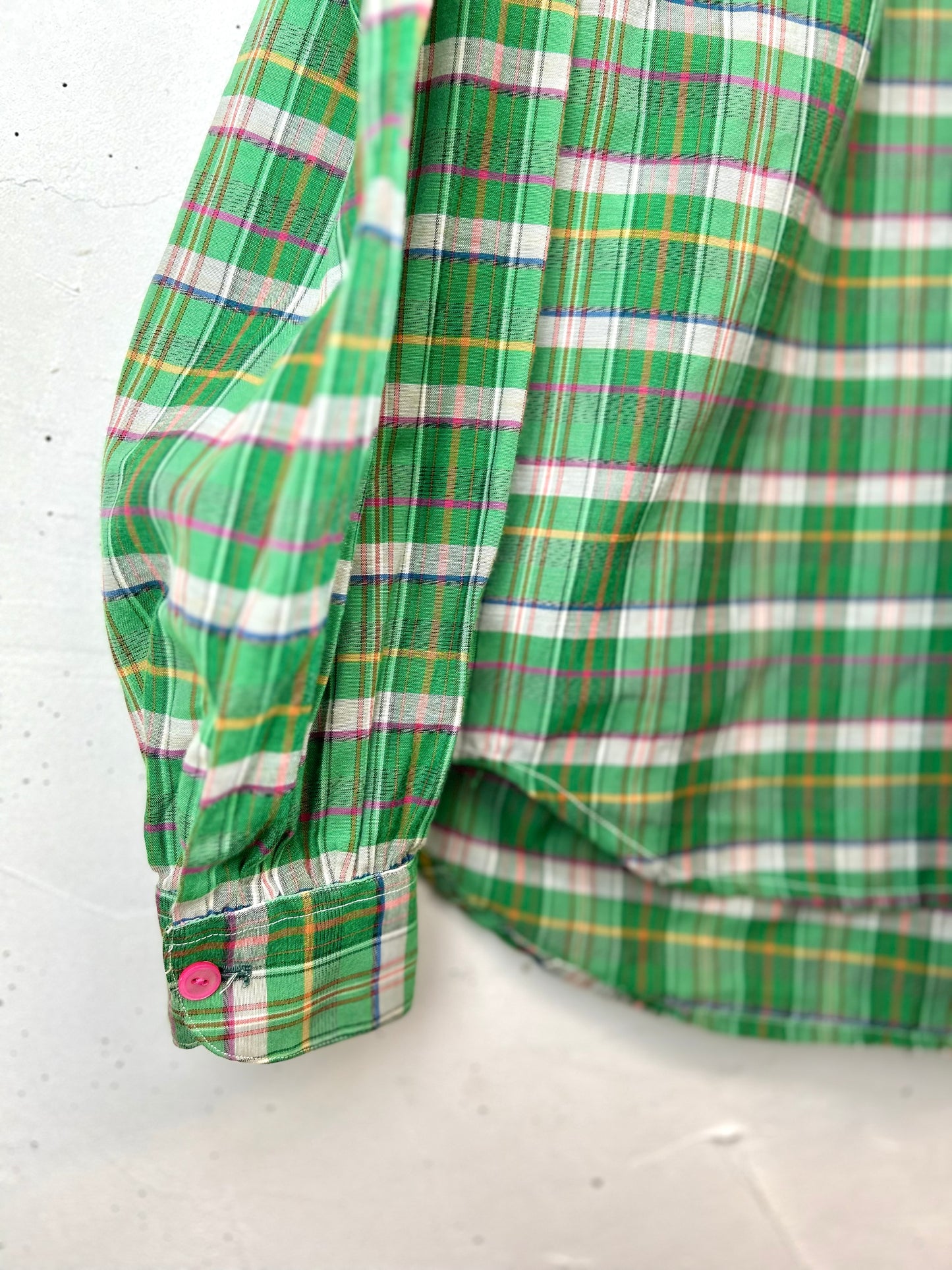 Vintage  Plaid Shirt MADE IN ITALY  [D30058]