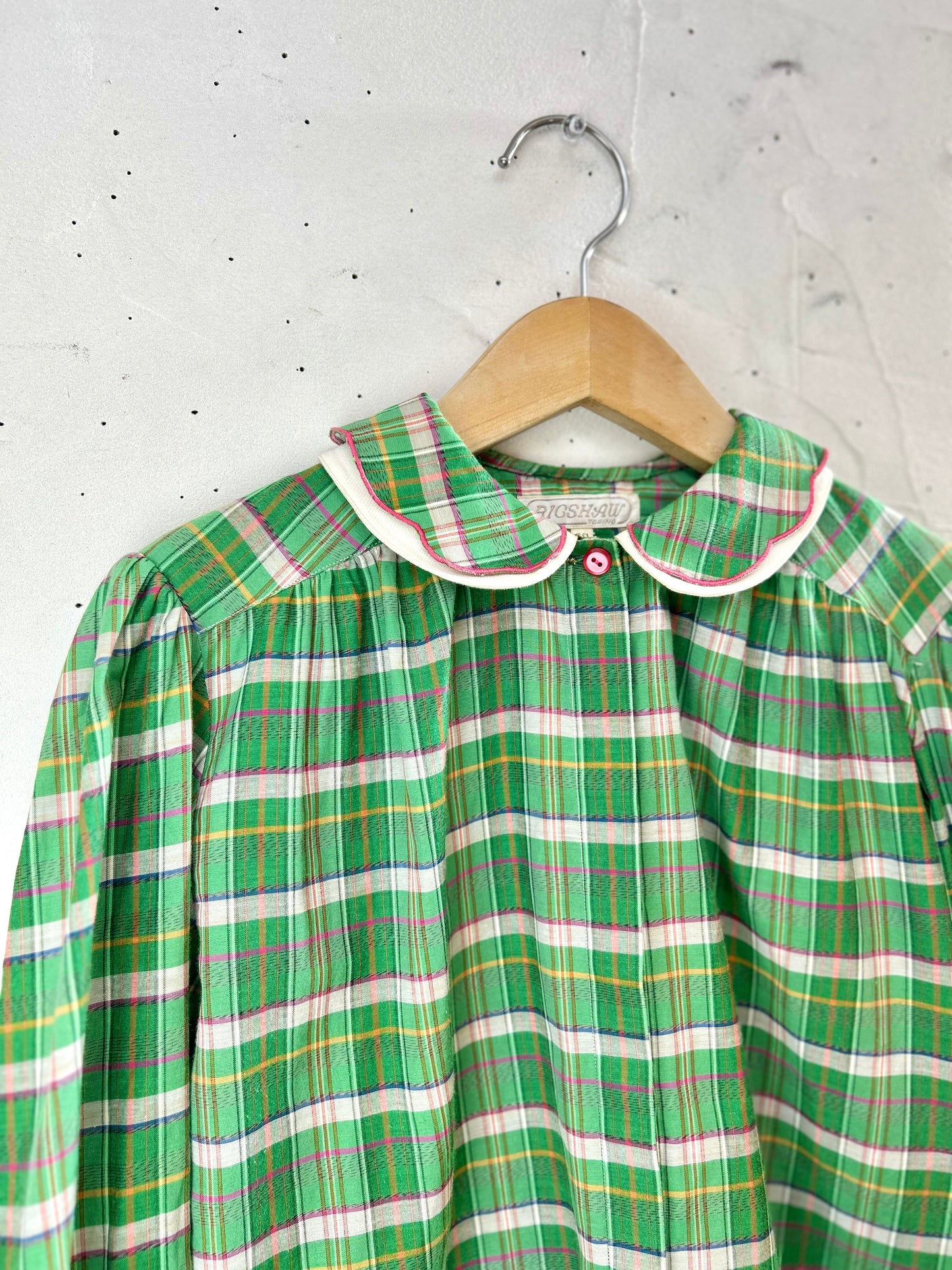 Vintage  Plaid Shirt MADE IN ITALY  [D30058]