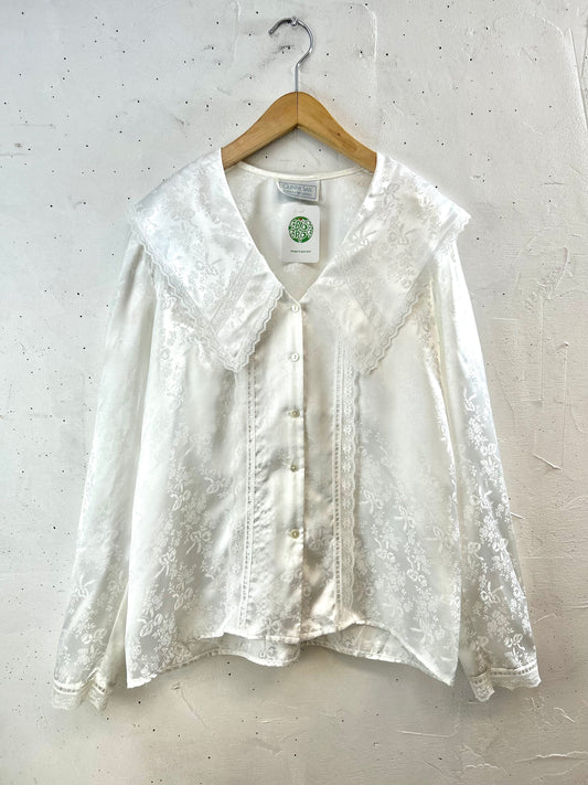 '80s Vintage Blouse 〜GUNNE SAX〜 [E30272]