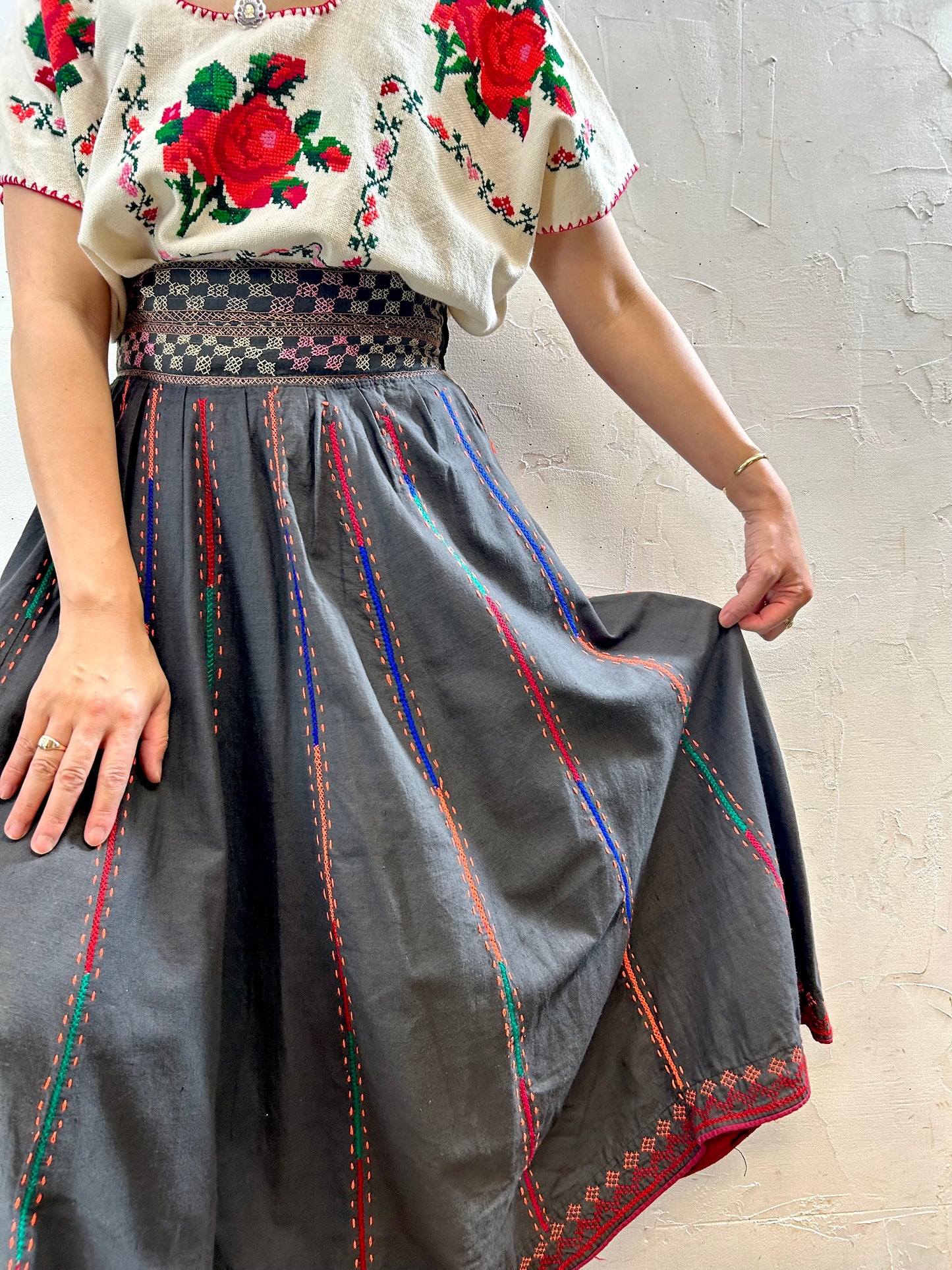 Vintage Embroidery Skirt [F27804]