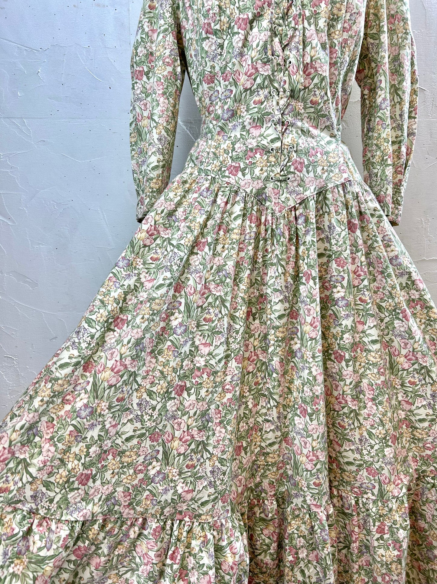 Vintage Flower Dress NEW YORK/PARIS [A29423]