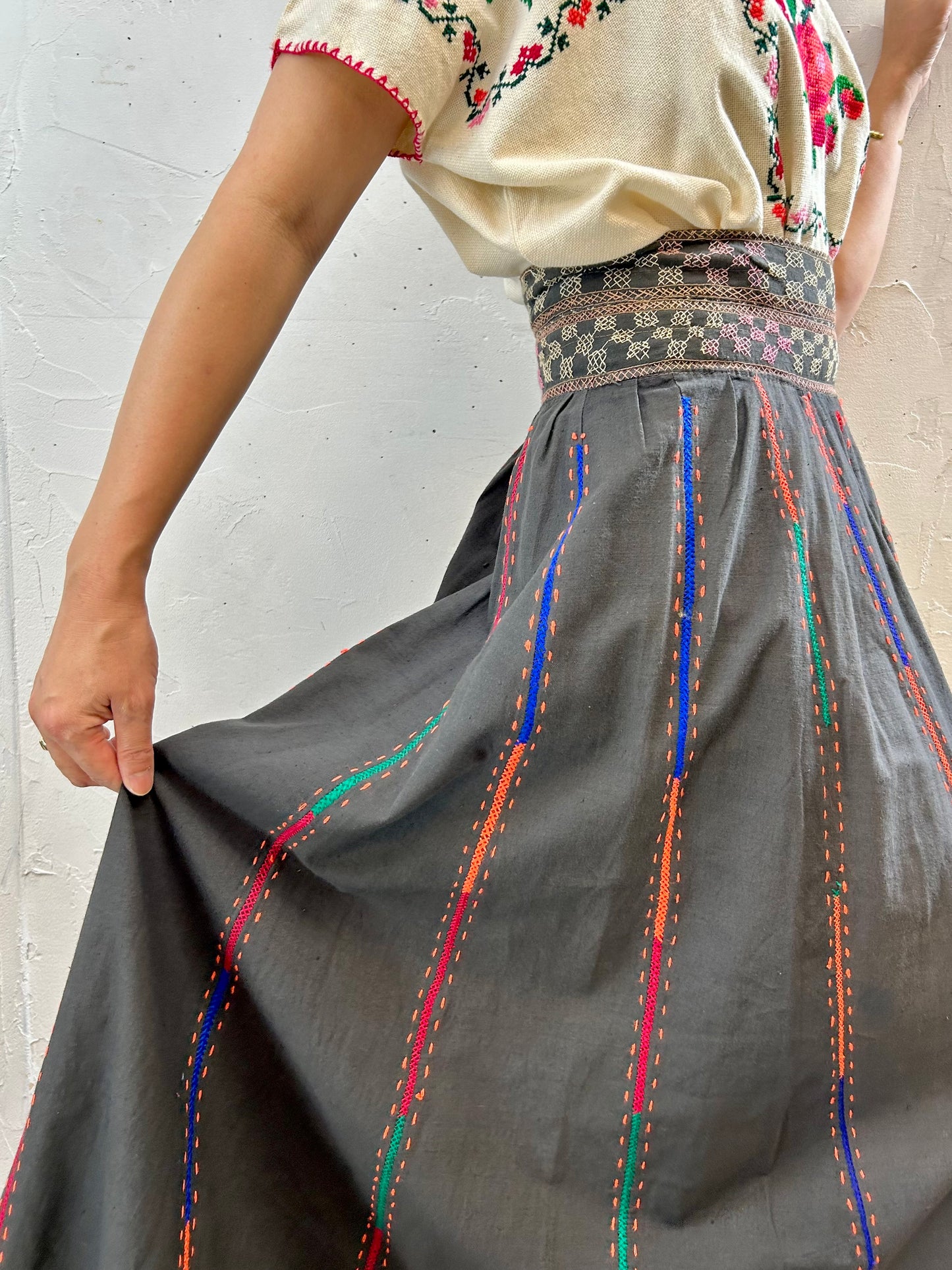 Vintage Embroidery Skirt [F27804]