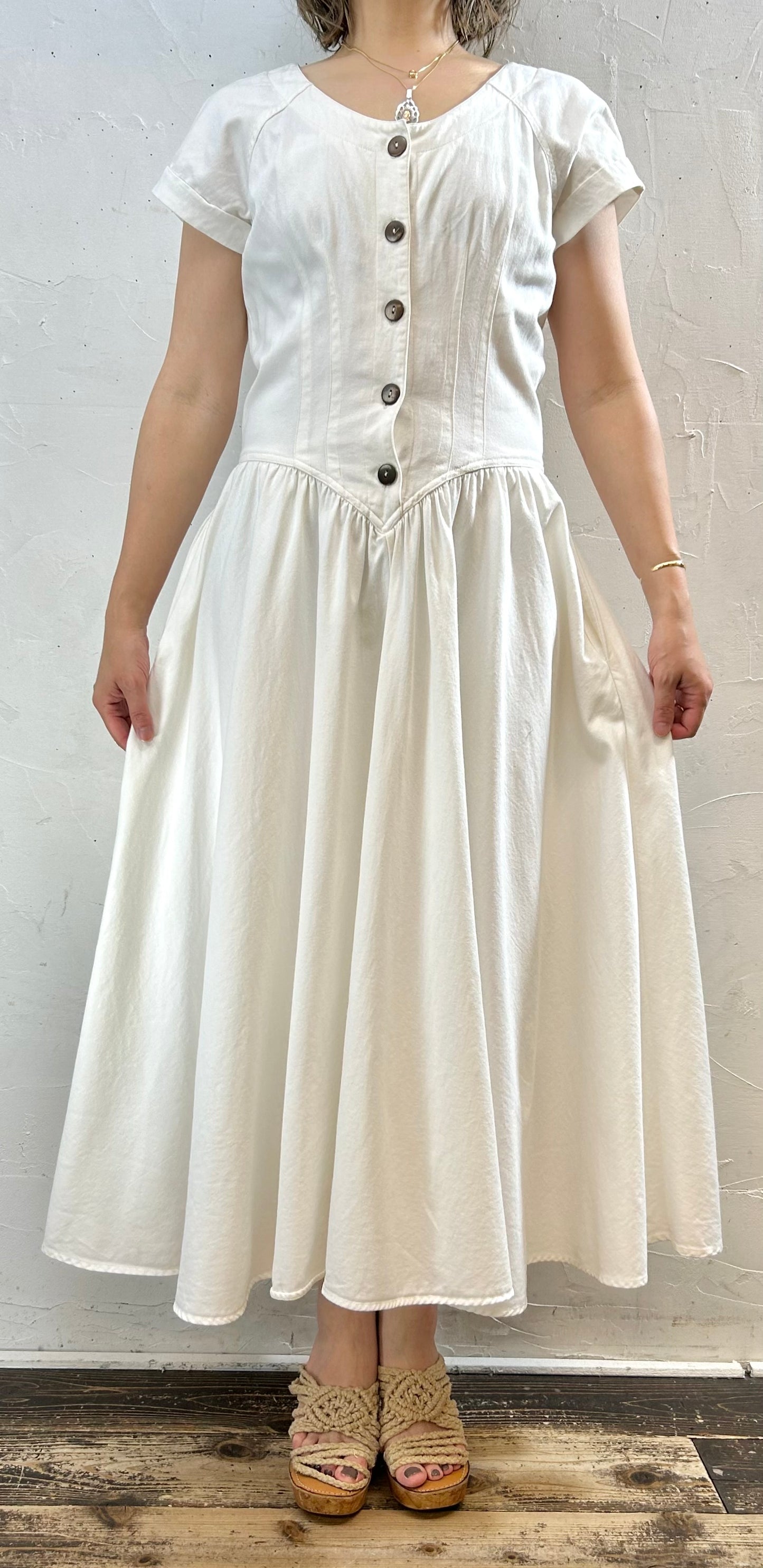 Vintage Cotton Dress〜no boundaries〜 [F27651]