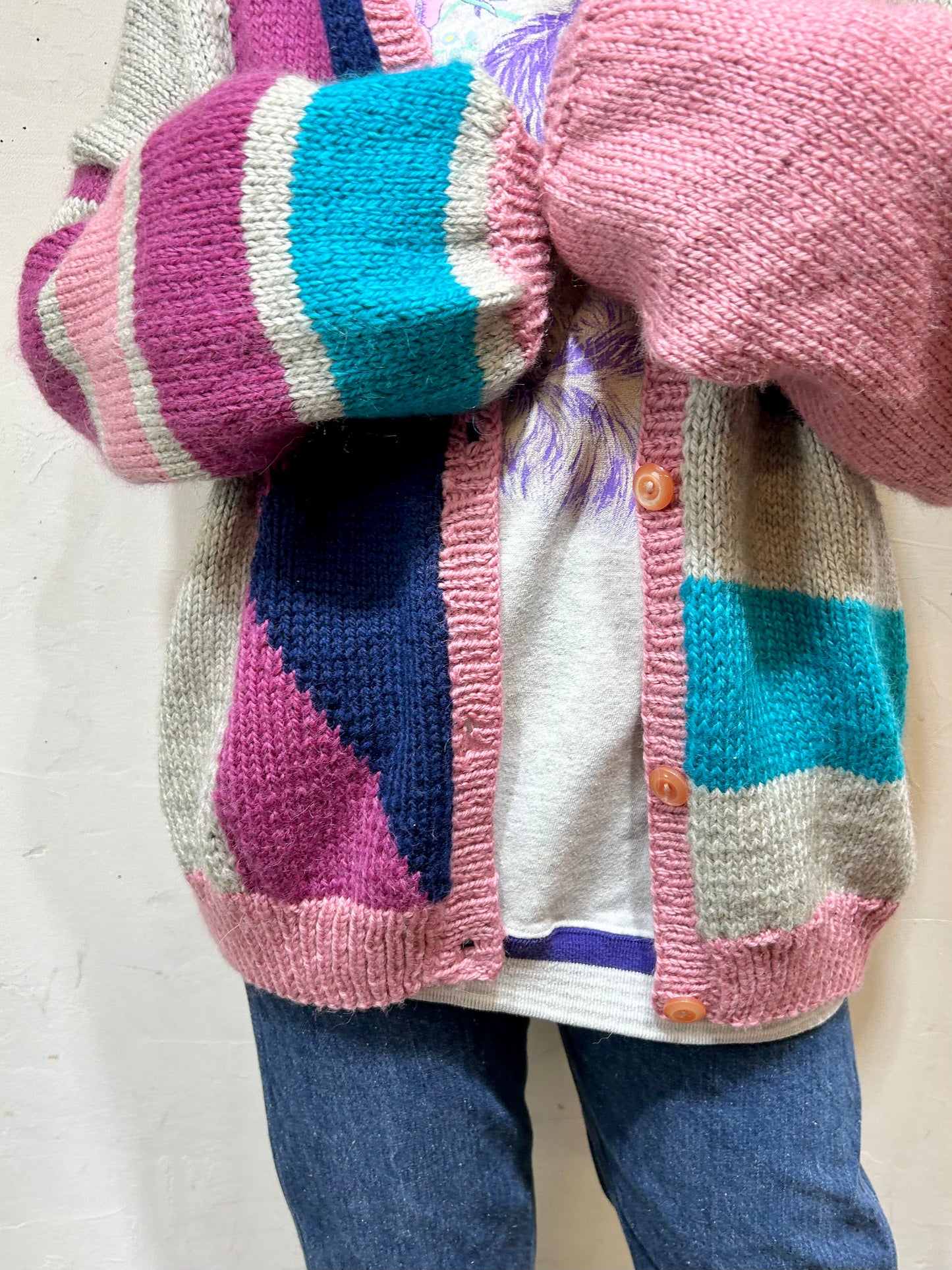 Vintage Hand Knit Cardigan [K25714]