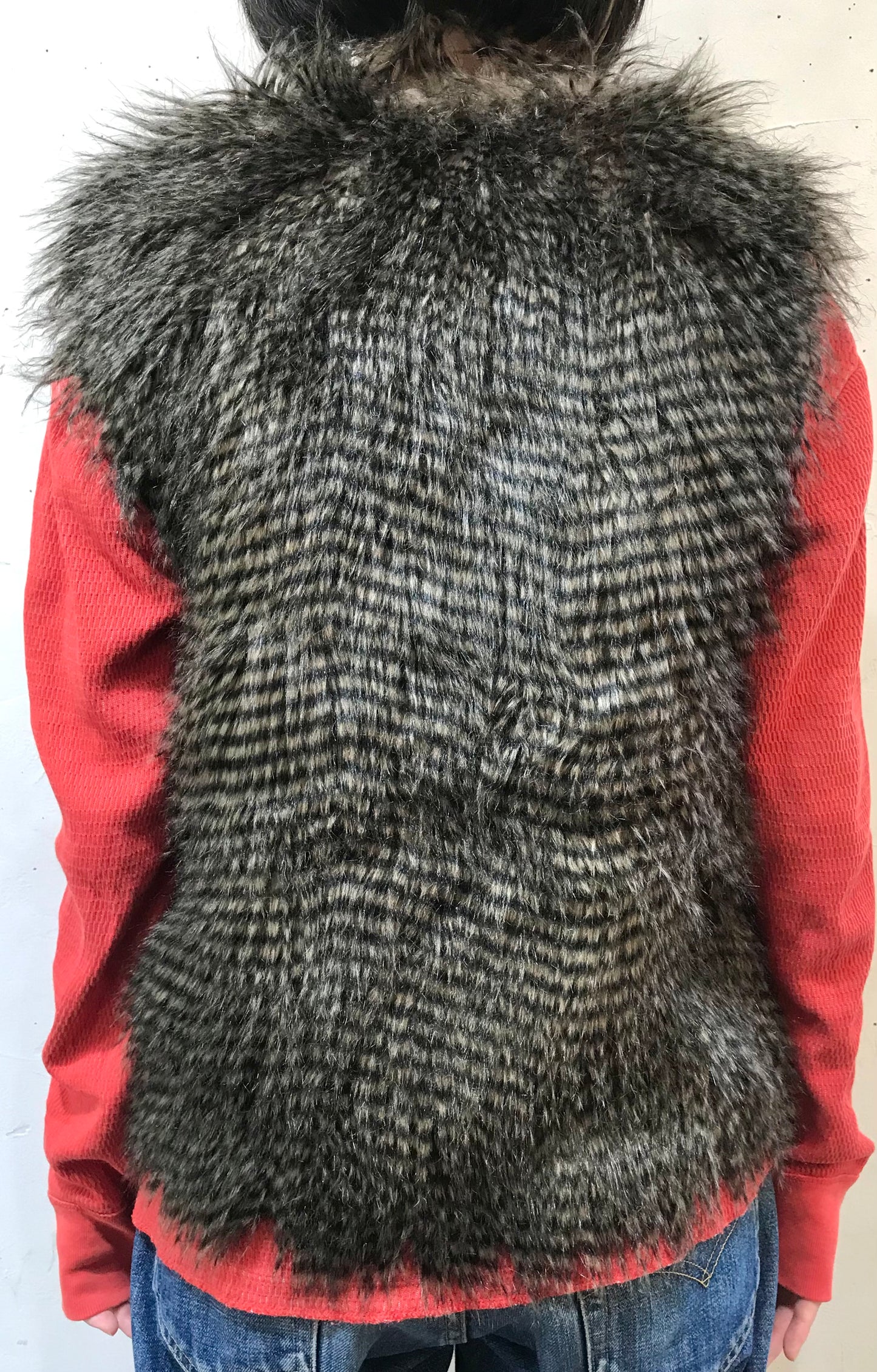 Vintage Faux Fur Vest [K25419]