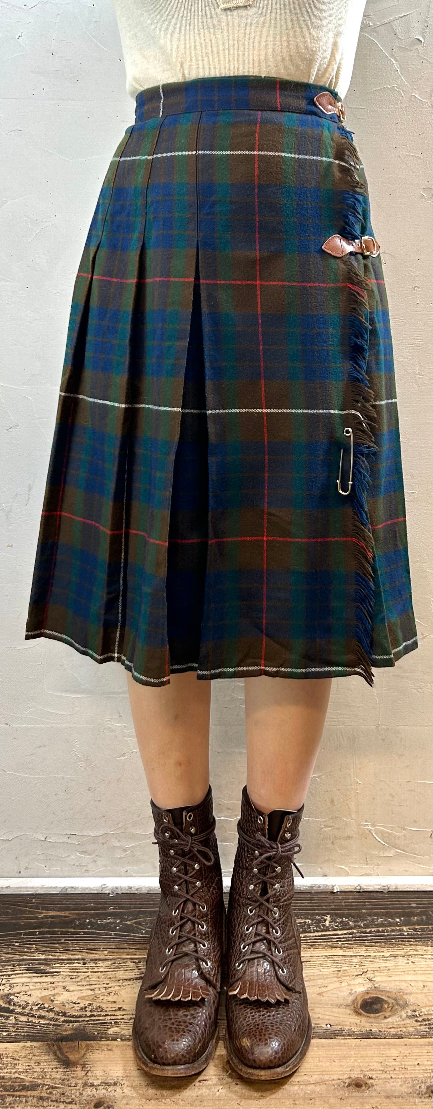 Vintage Plaid Skirt ~Bobbie Brooks~[I28525]