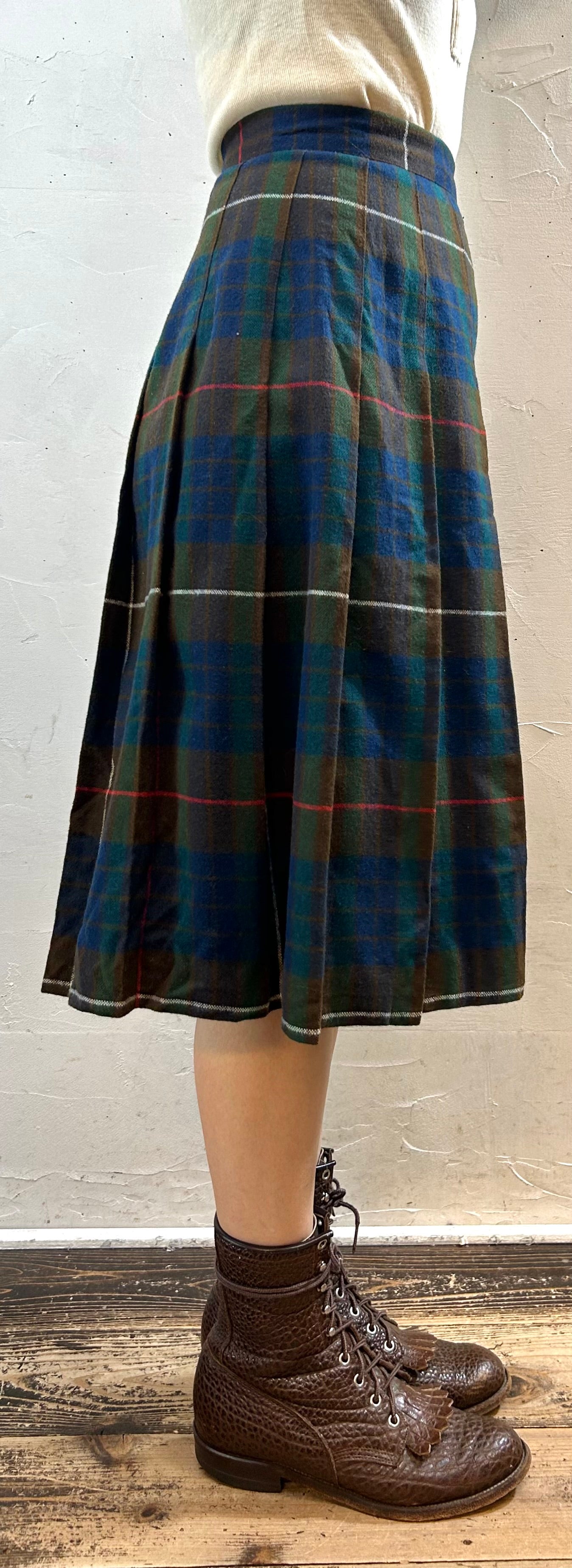 Vintage Plaid Skirt ~Bobbie Brooks~[I28525]