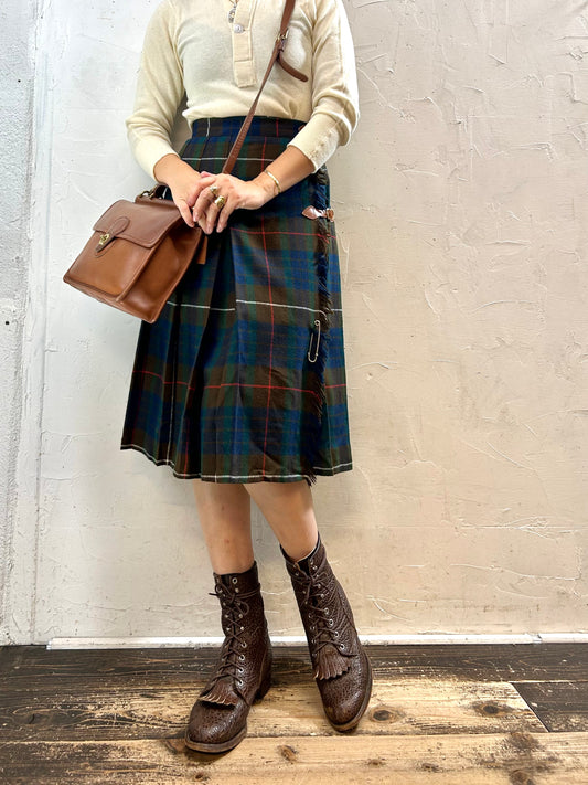 Vintage Plaid Skirt ~Bobbie Brooks~[I28525]