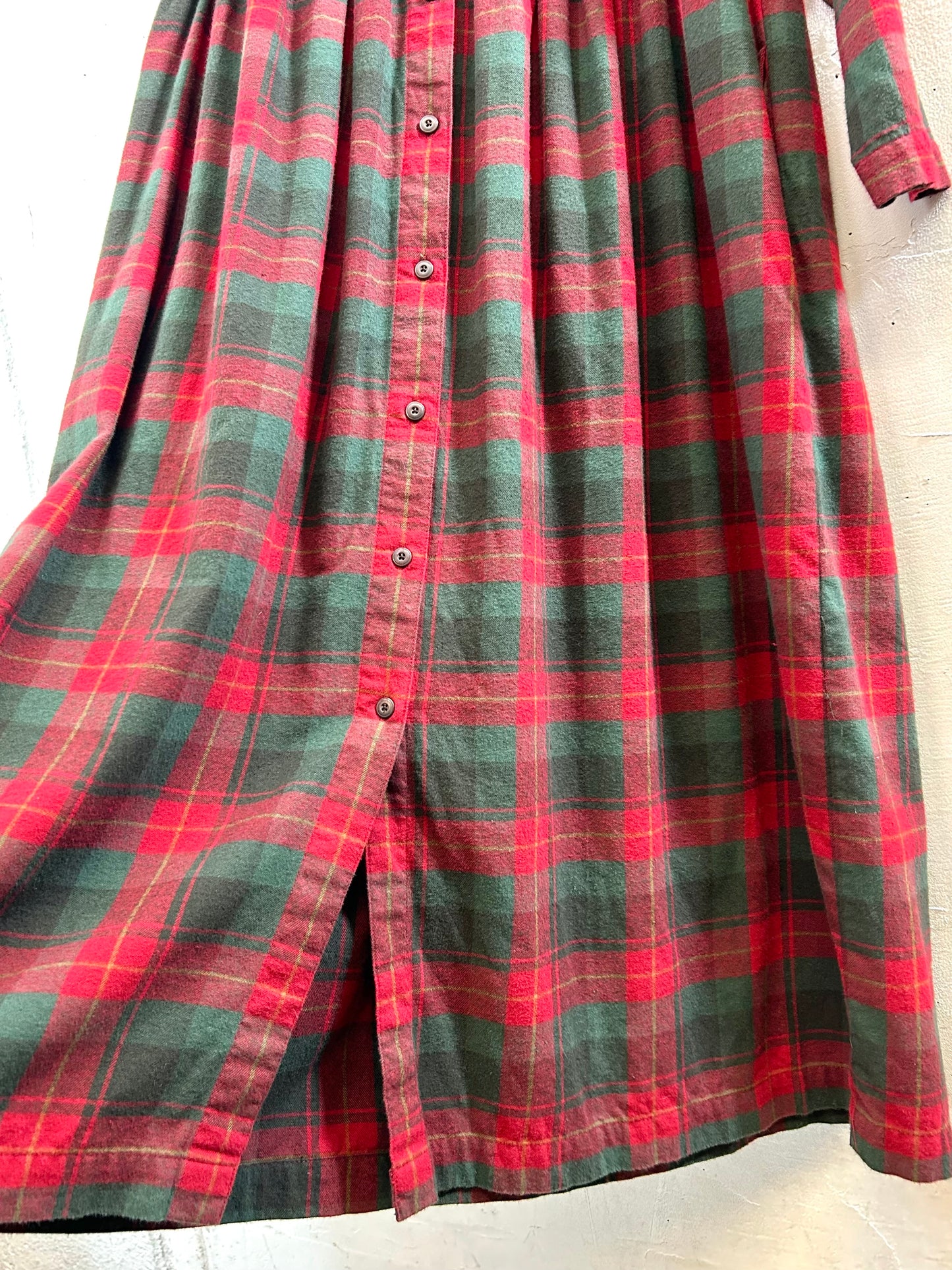 Vintage Flannel Dress  [J28741]