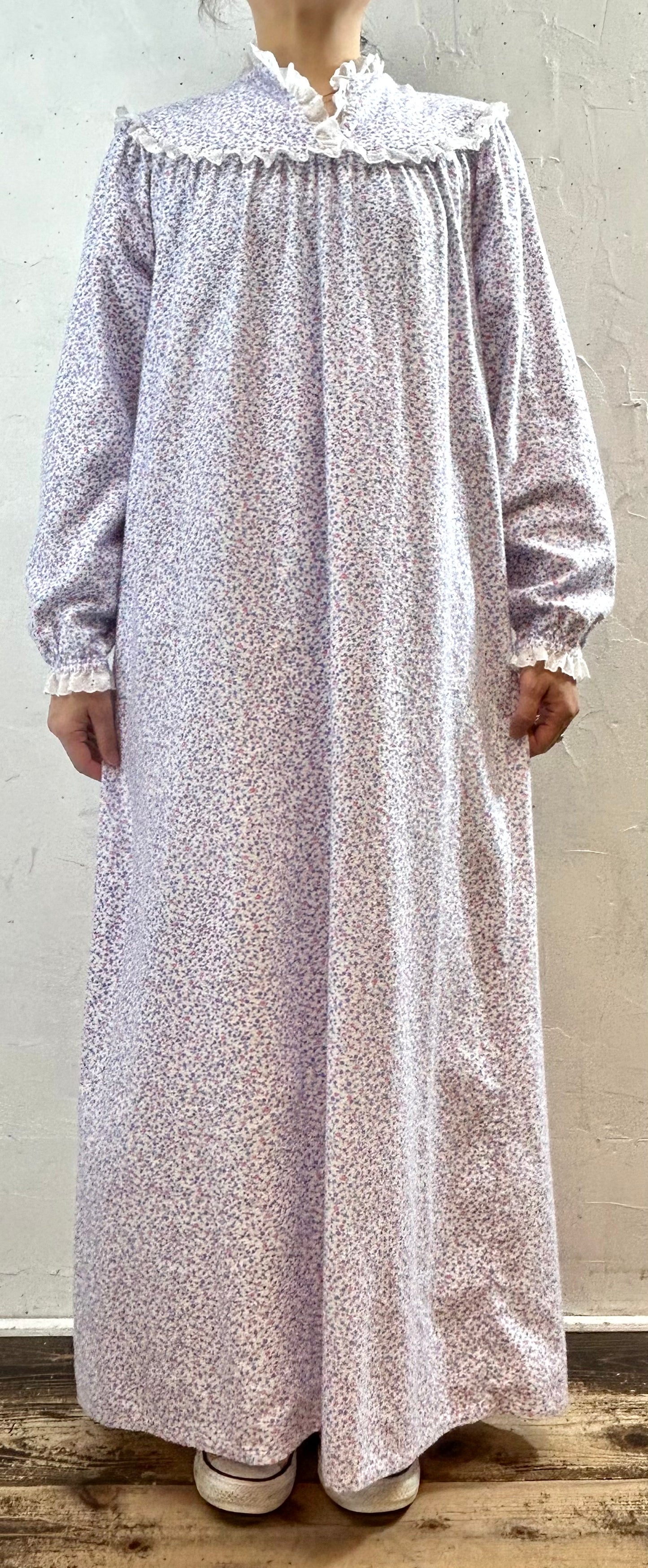 Vintage Flannel Dress MADE IN USA [J28746]
