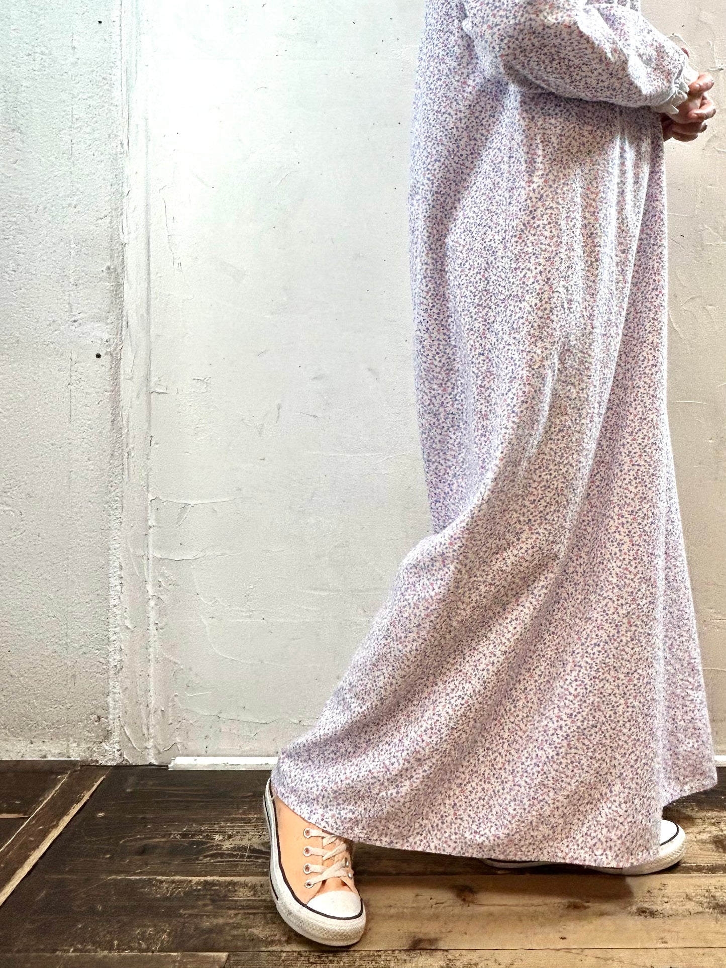 Vintage Flannel Dress MADE IN USA [J28746]