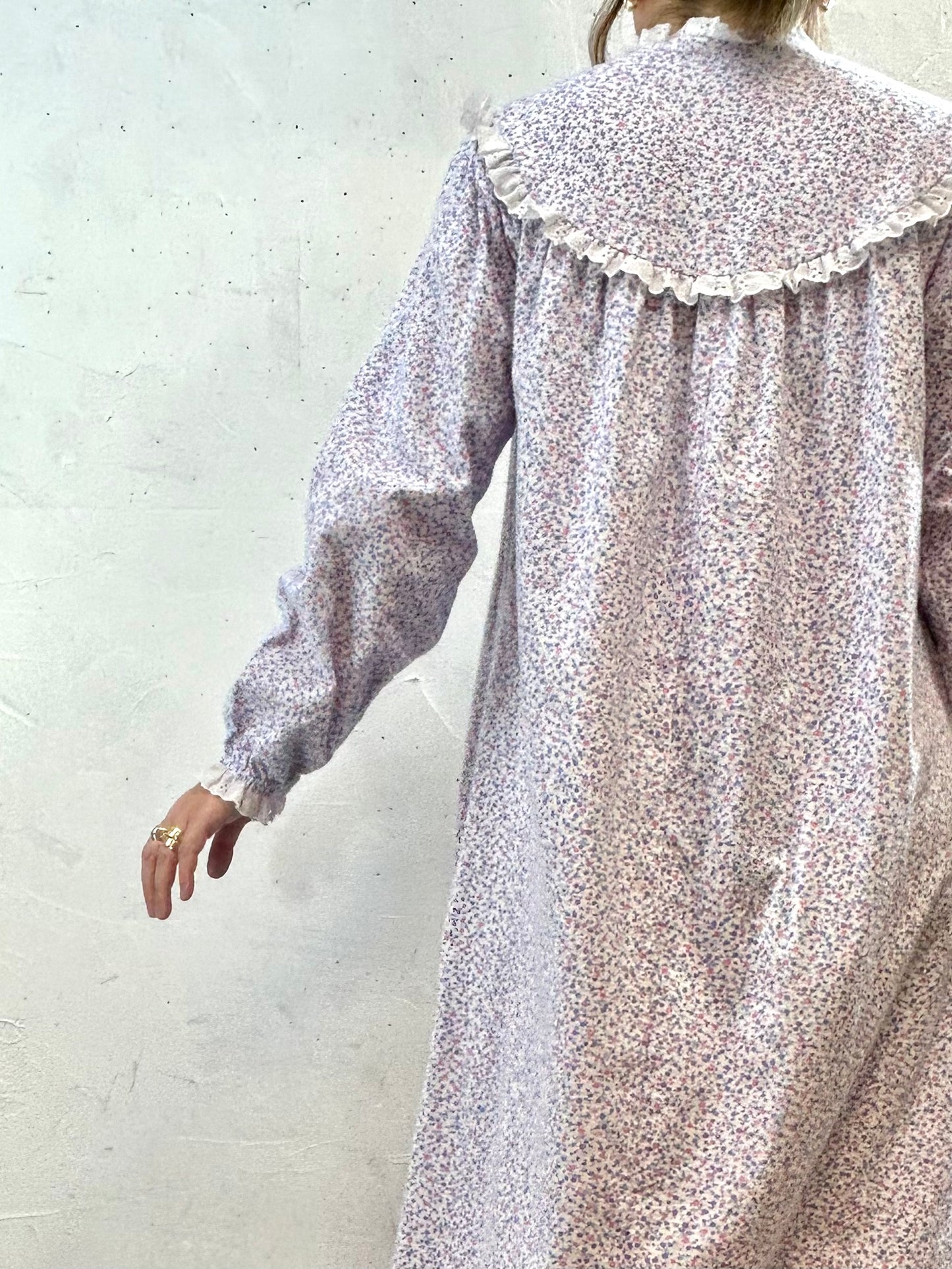 Vintage Flannel Dress MADE IN USA [J28746]