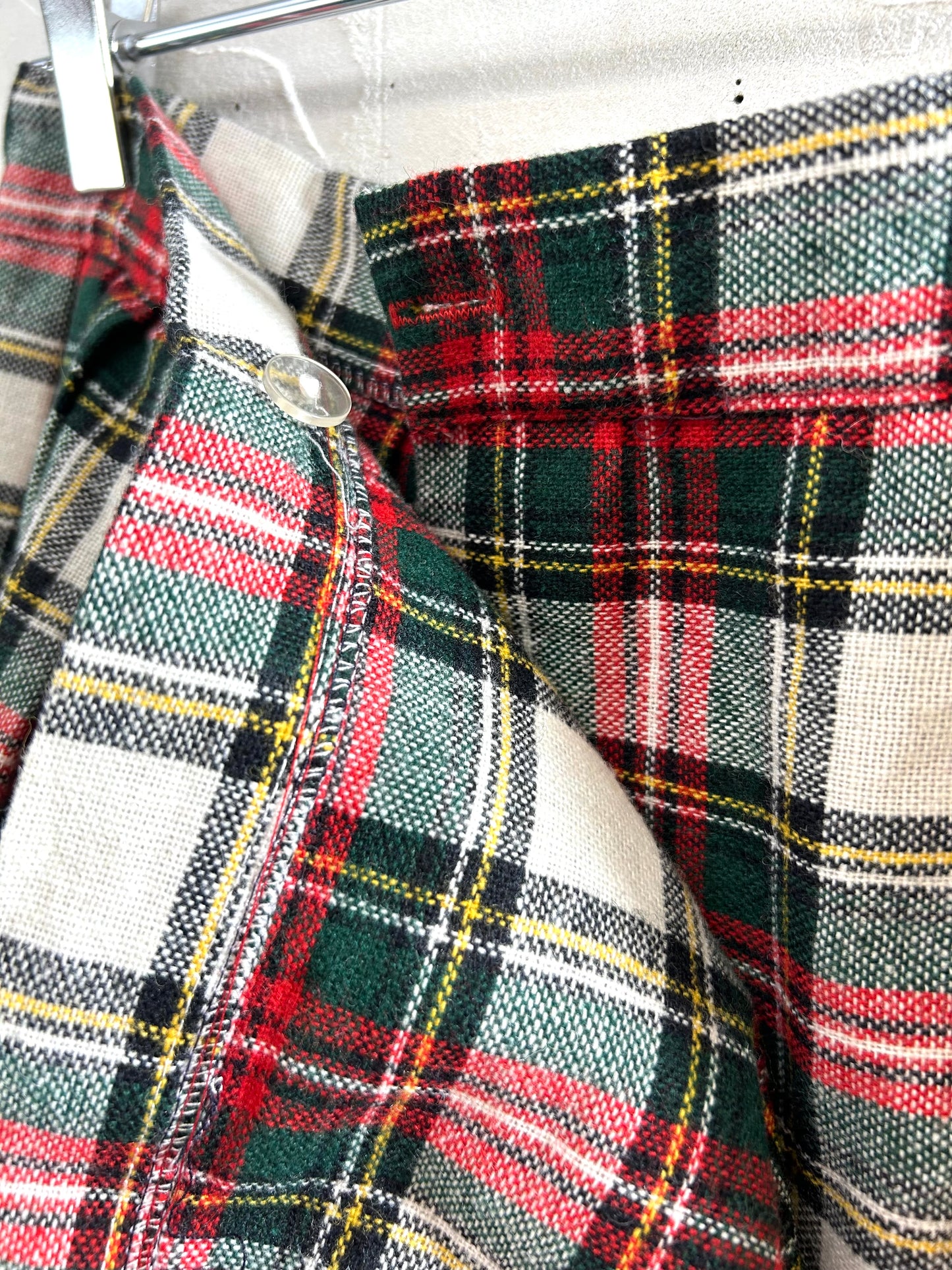 Vintage Plaid Skirt  MADE IN USA [I28527]