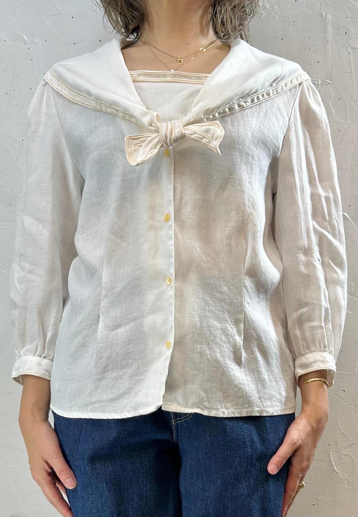 Vintage White Blouse 〜HERMAN GEIST〜[F27650]