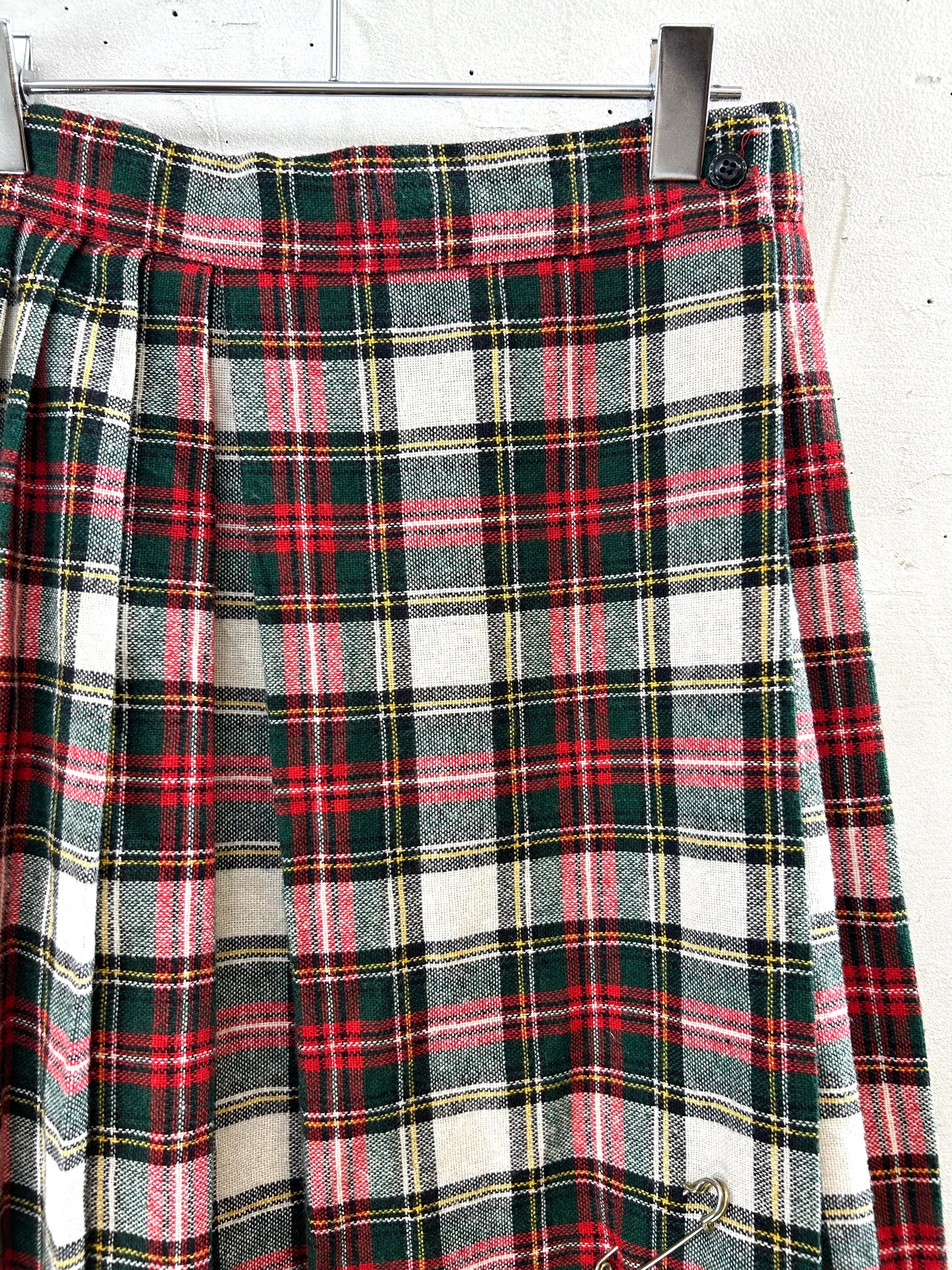 Vintage Plaid Skirt  MADE IN USA [I28527]