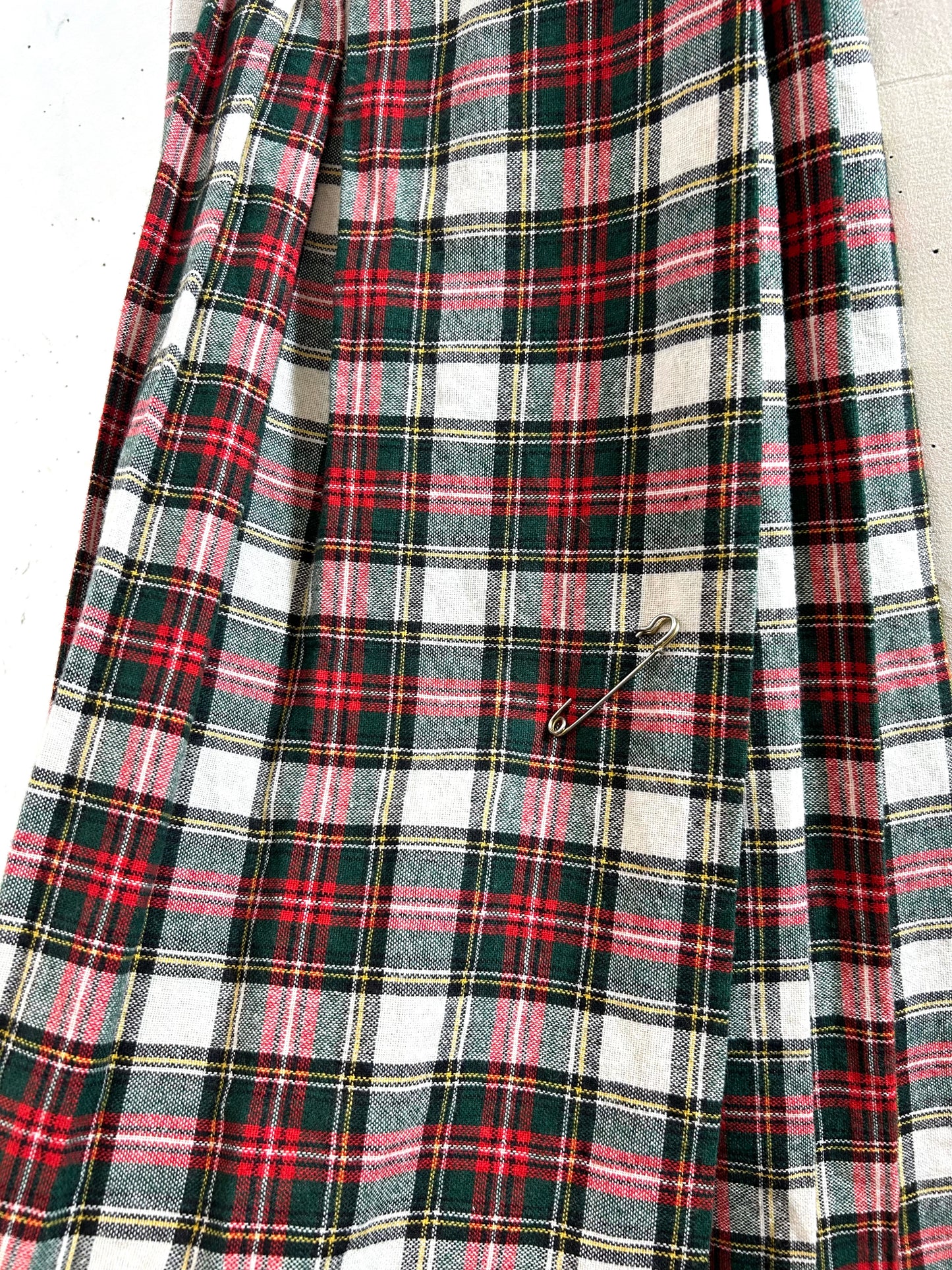 Vintage Plaid Skirt  MADE IN USA [I28527]