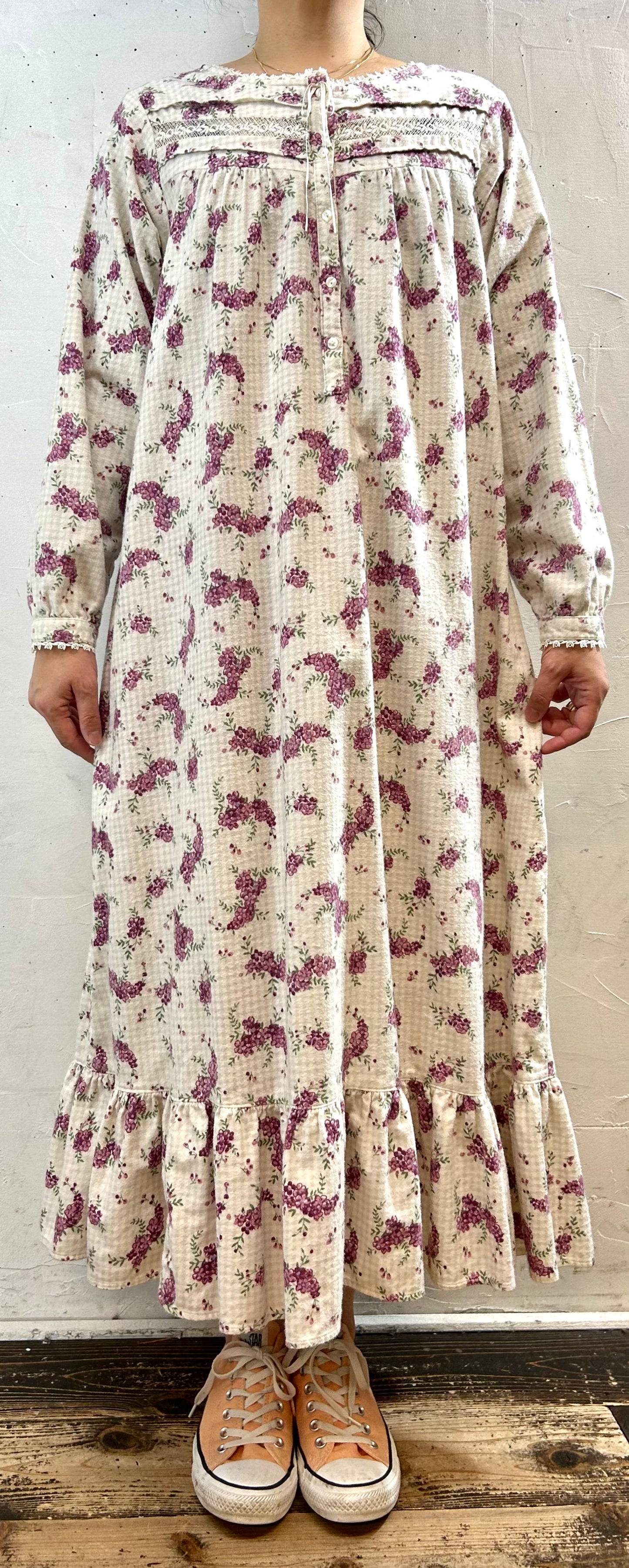 Vintage Flannel Dress  [J287469]