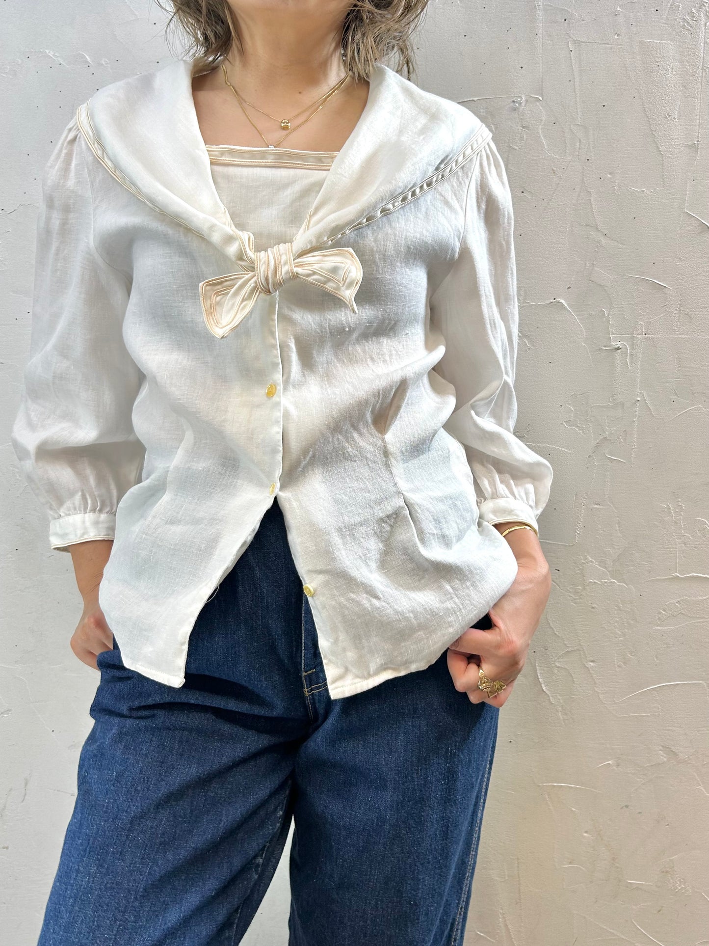 Vintage White Blouse 〜HERMAN GEIST〜[F27650]