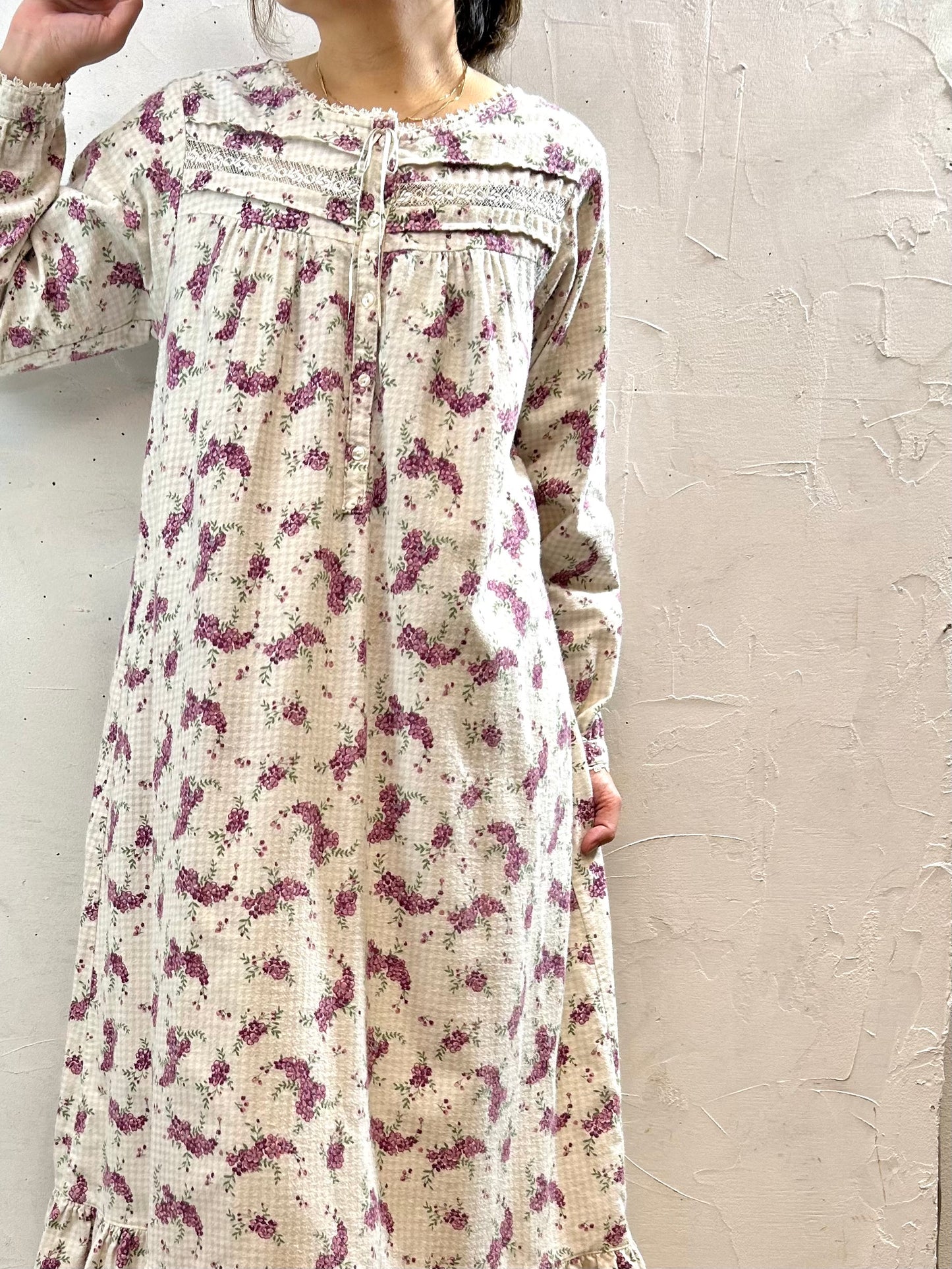 Vintage Flannel Dress  [J287469]