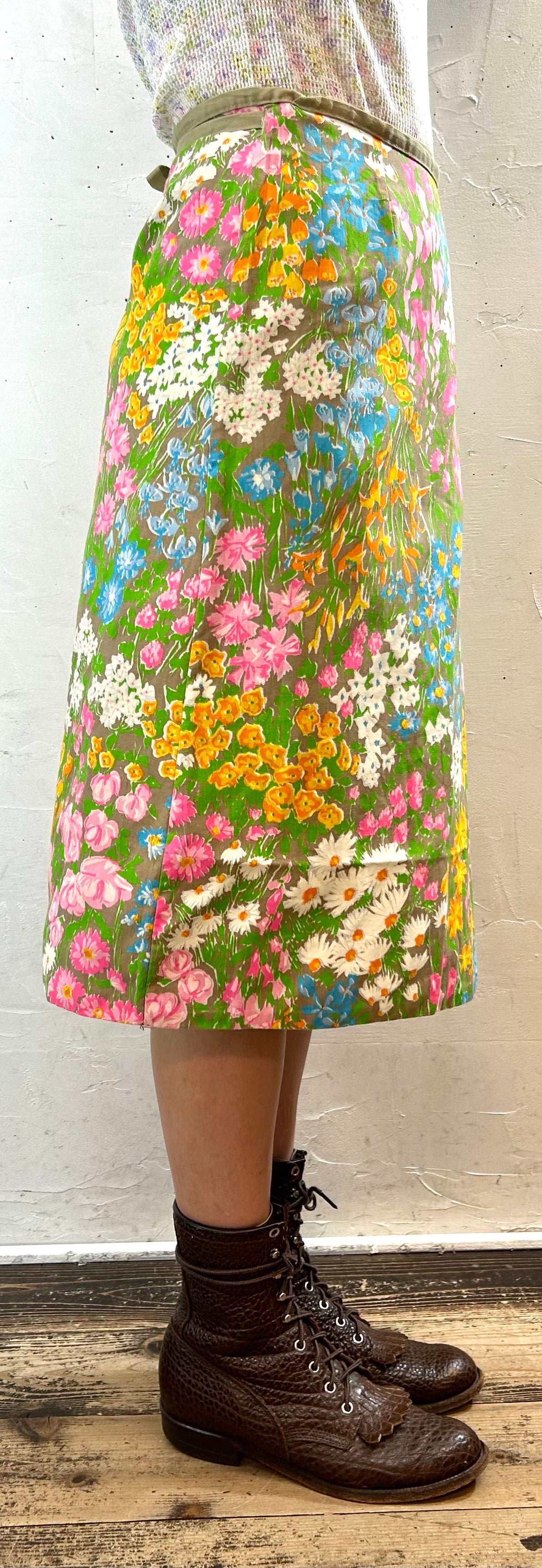 ’70s Vintage Wrap Skirt [H28324]