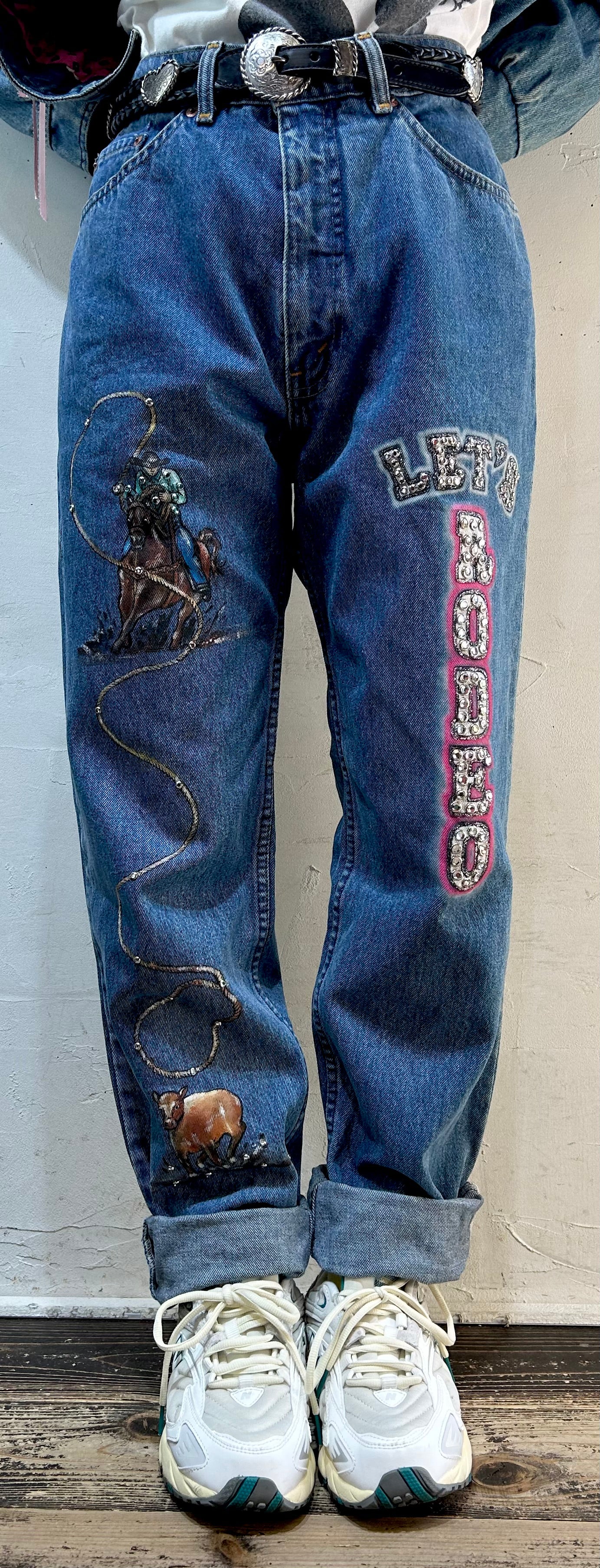 Vintage Hand Painted Pants 〜Levi′s〜 [I25067]