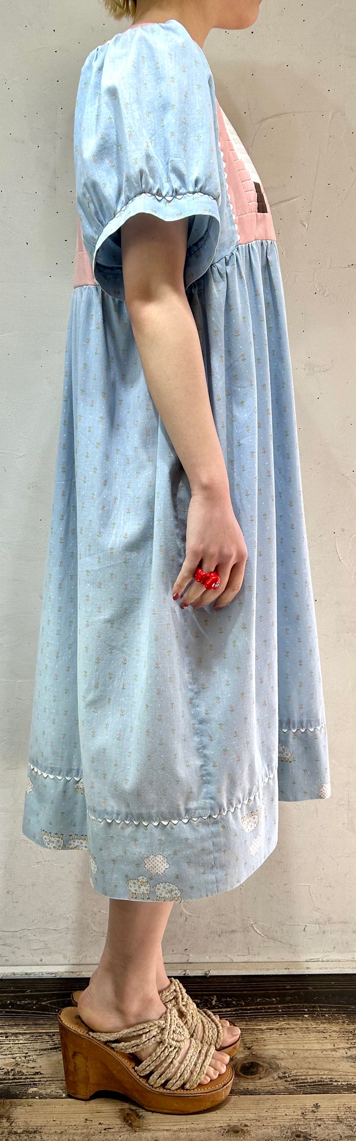 ’70s Vintage Patchwork Dress [C26633]