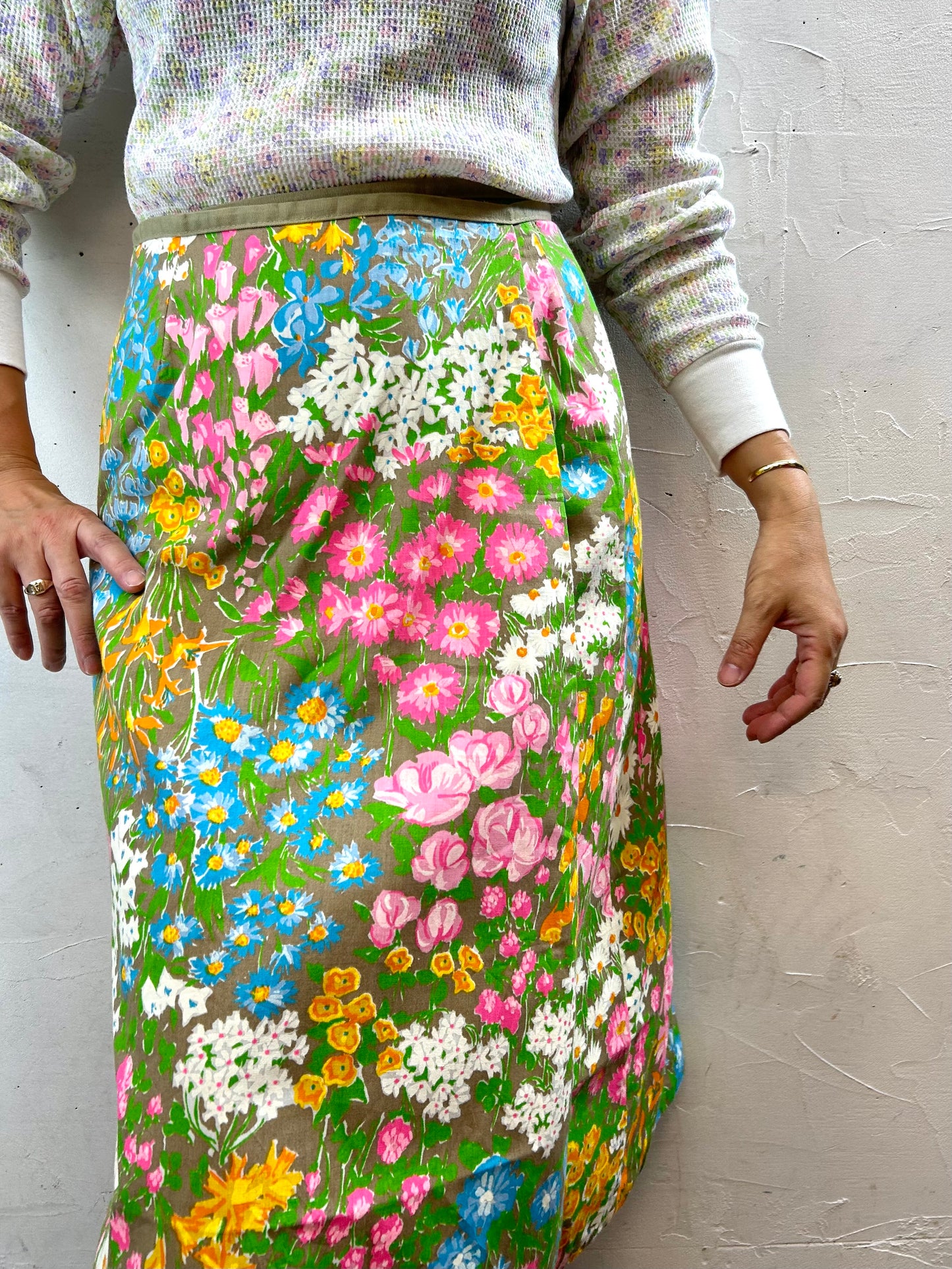 ’70s Vintage Wrap Skirt [H28324]