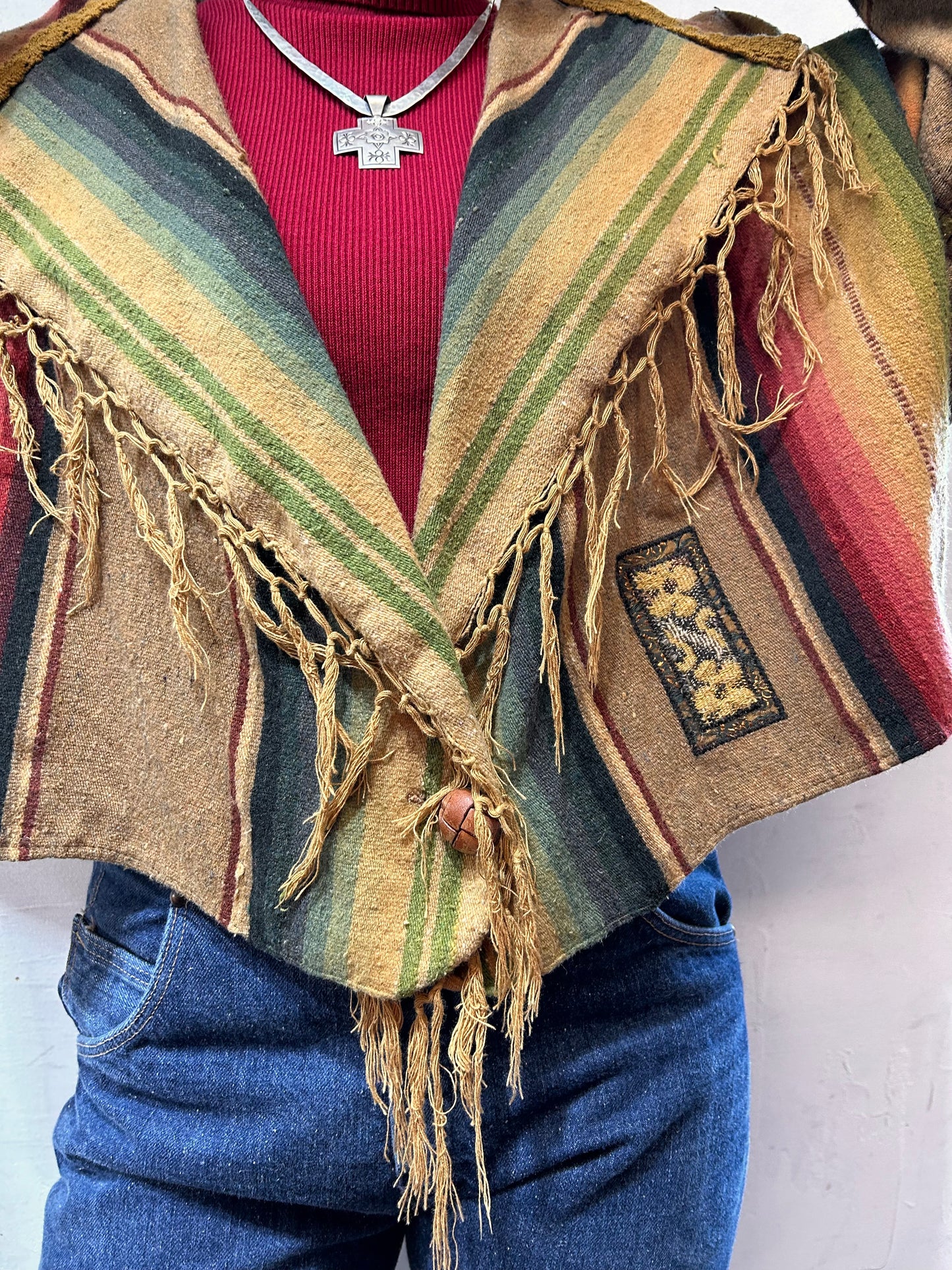 Vintage Fringe Chimayo Jacket [L25849]