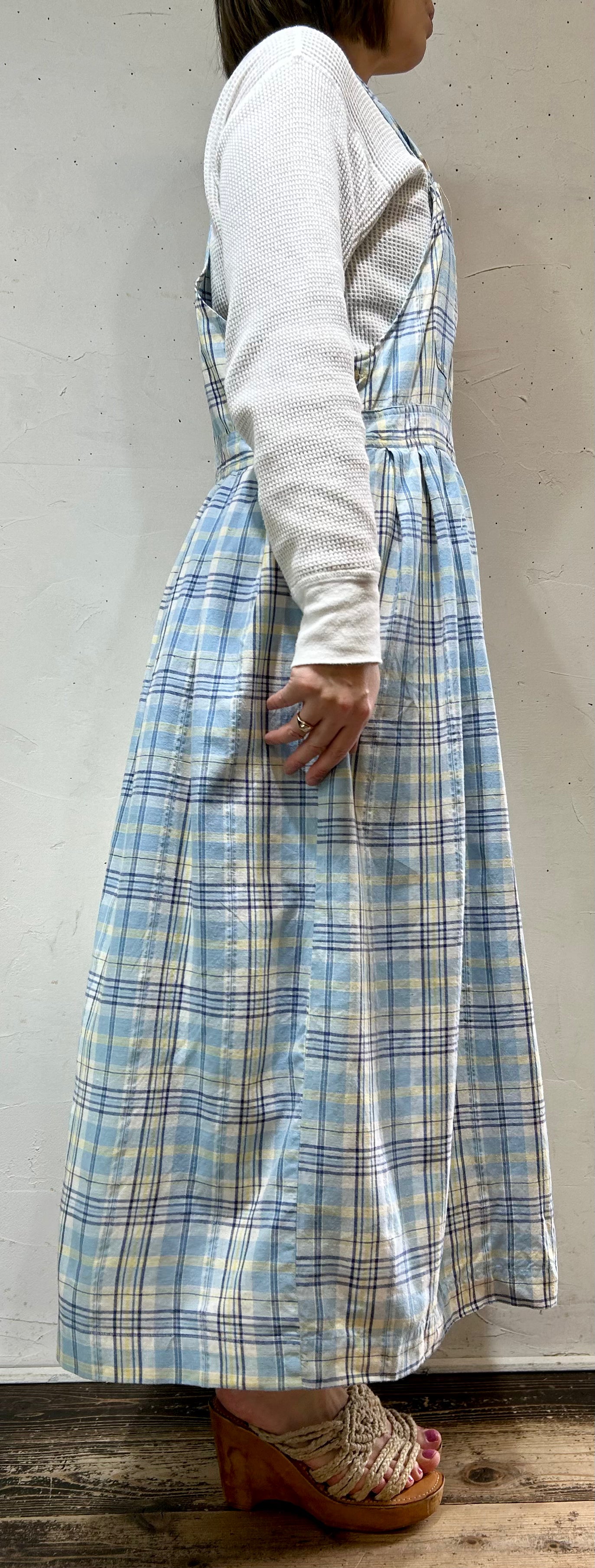 Vintage Plaid Jumper Skirt〜CASEY&MAX〜 [D26791]