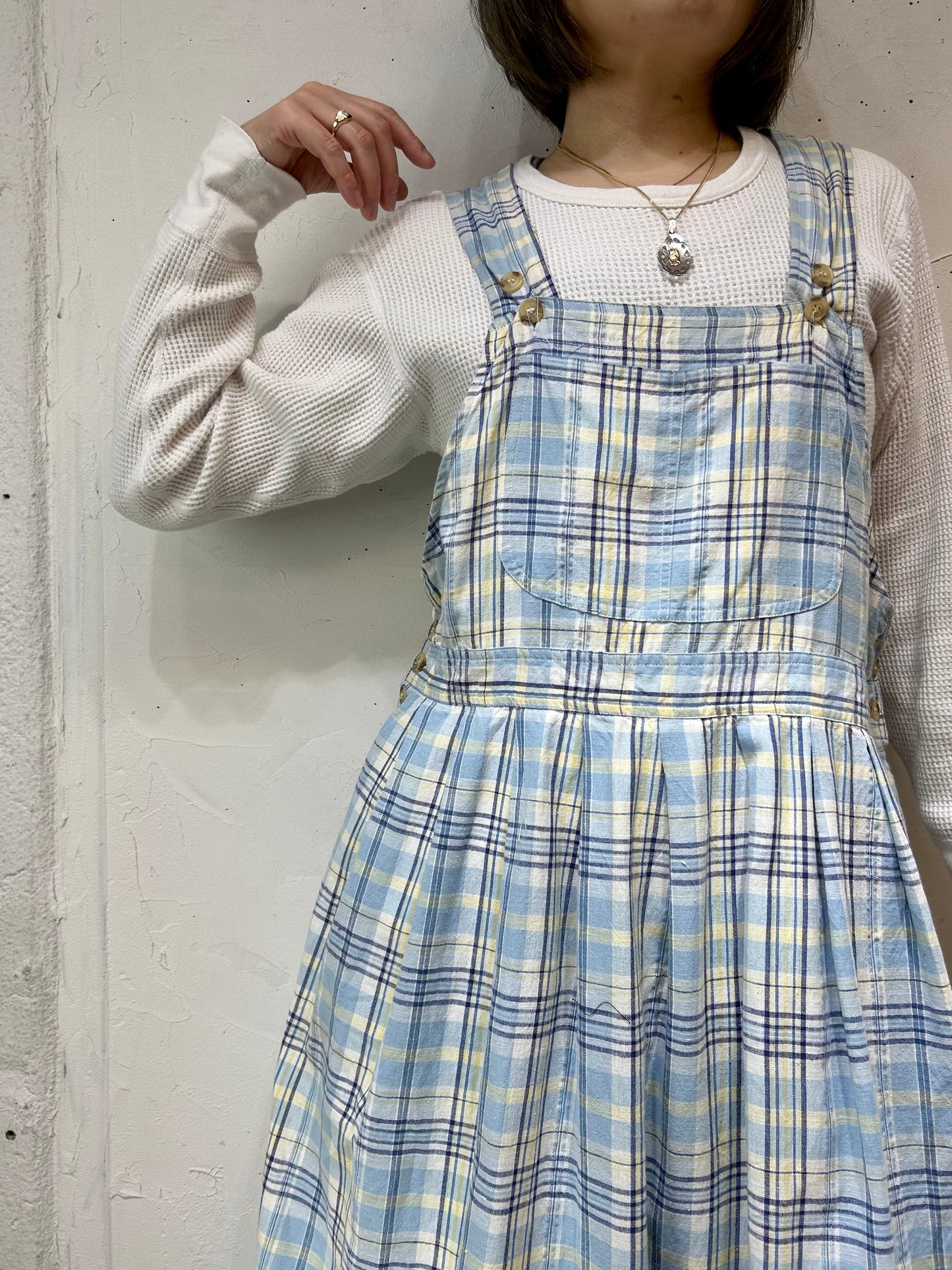 Vintage Plaid Jumper Skirt〜CASEY&MAX〜 [D26791]