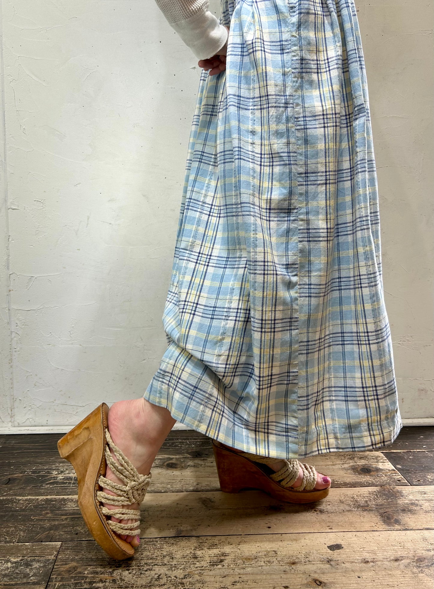 Vintage Plaid Jumper Skirt〜CASEY&MAX〜 [D26791]