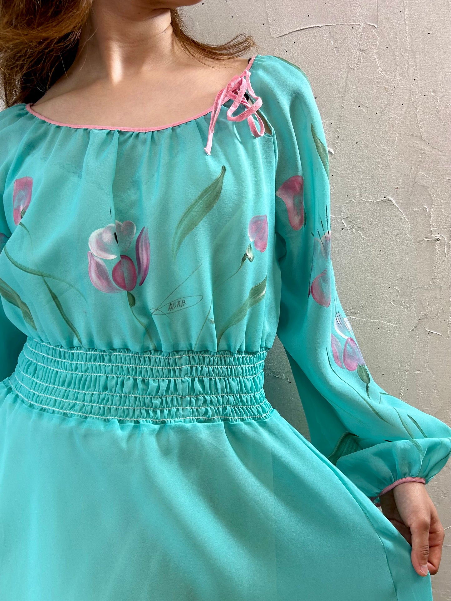 ’70s Vintage Hand Painted Dress [G27958]