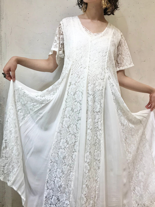 Vintage Lace Dress MADE IN INDIA [G24632]