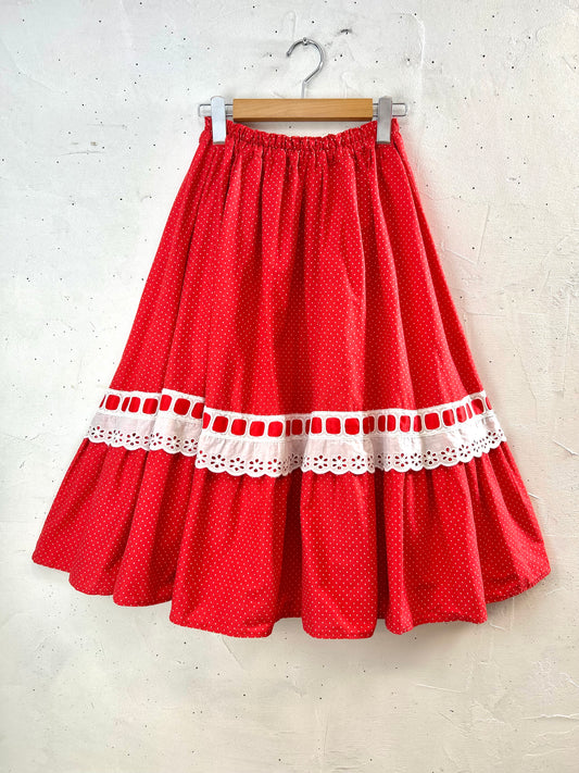 Vintage Tiered Skirt [D30061]