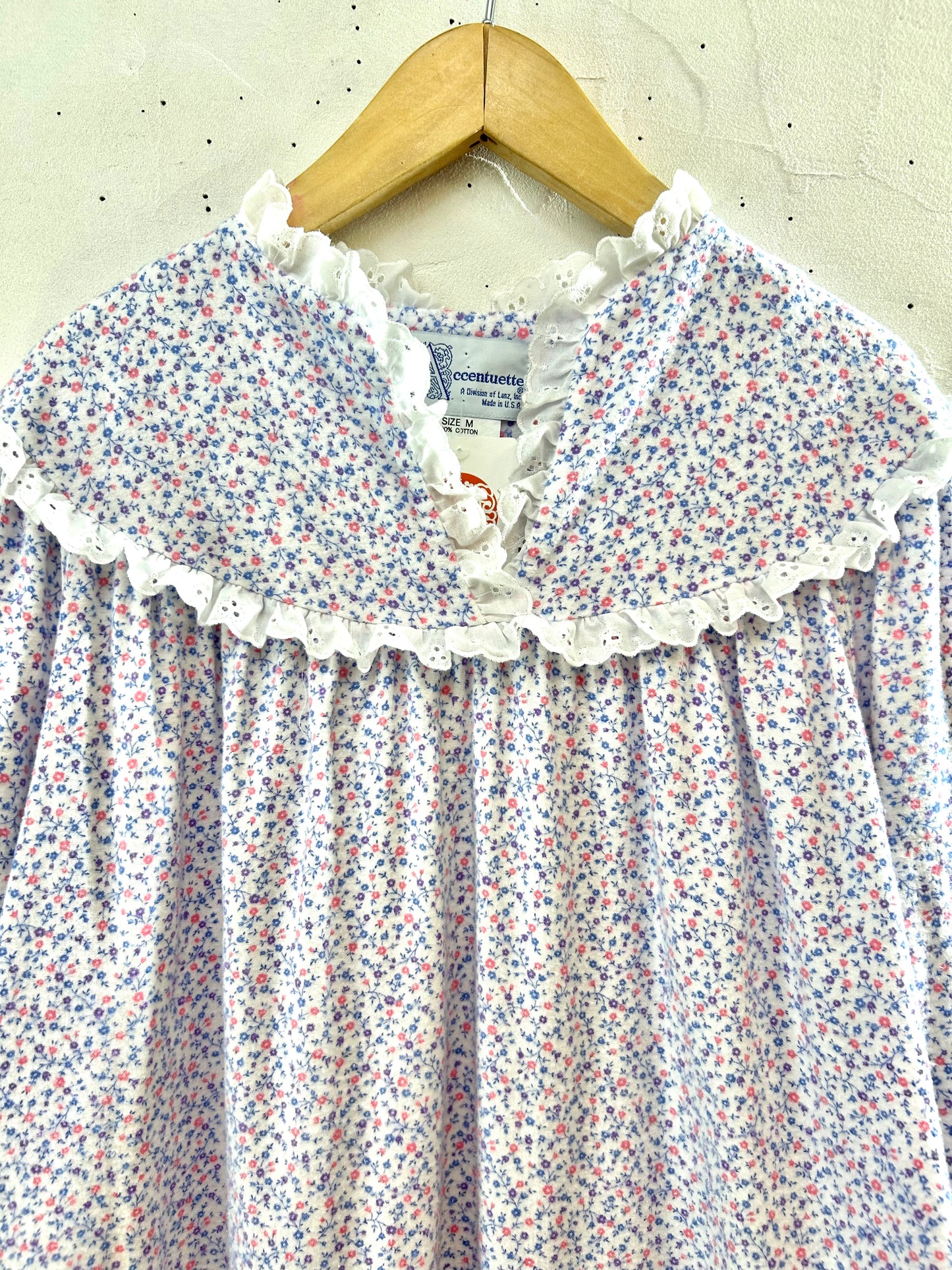 Vintage Flannel Dress MADE IN USA [J28746]
