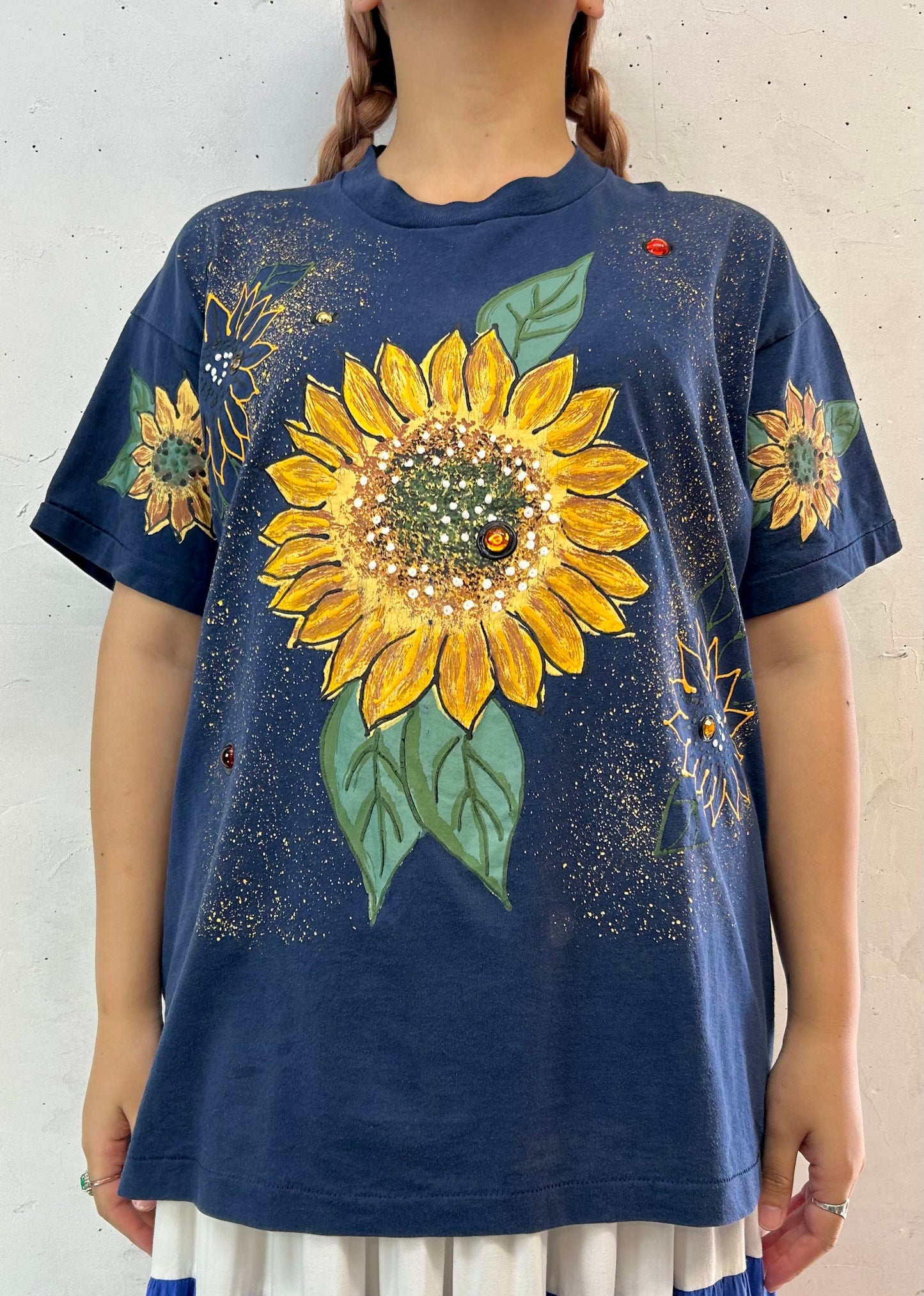 Vintage Hand Painted T-Shirt MADE IN USA [E27217]